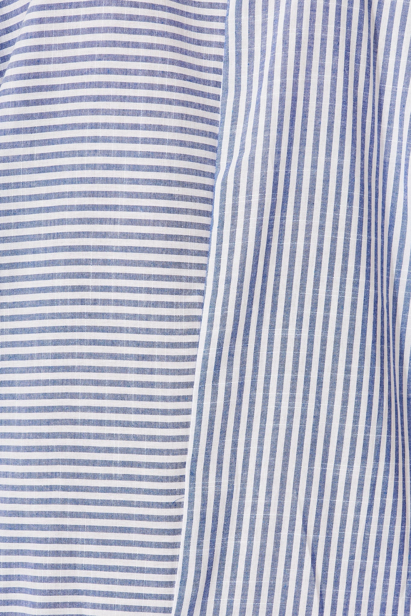 Freya Shirt Dress In Navy With White Stripe Cotton