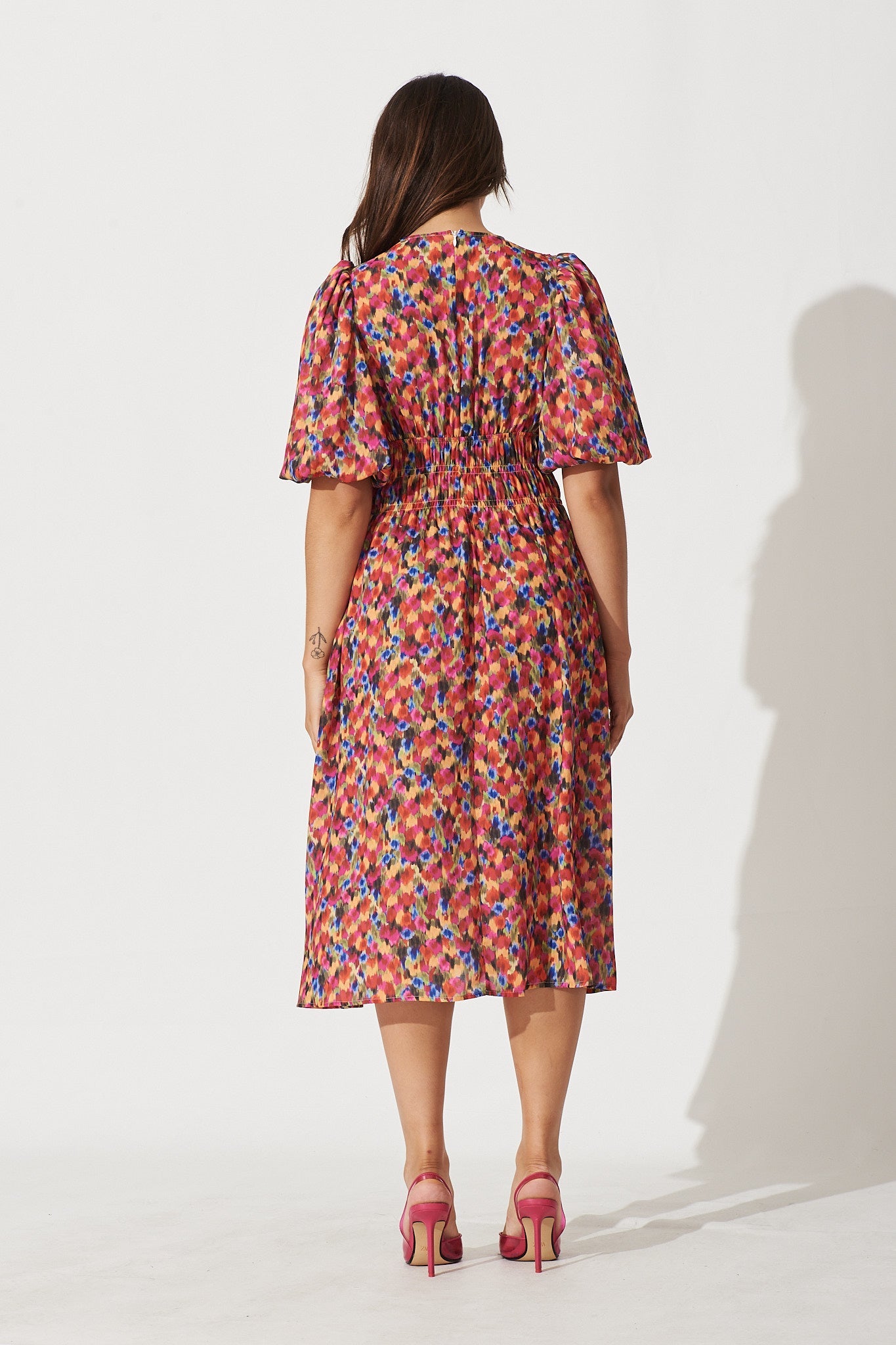 Octavia Midi Dress In Multi Print