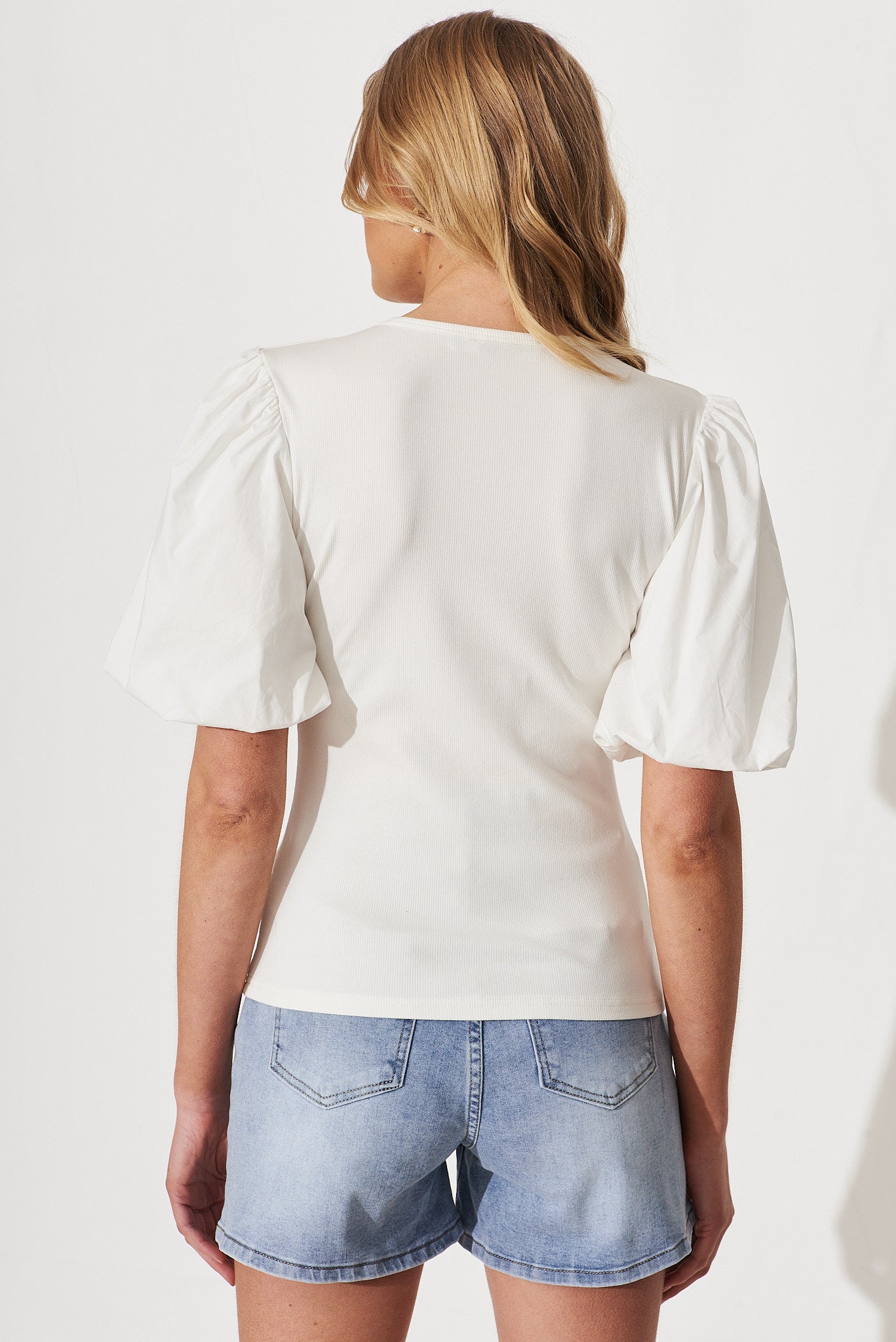 Nell Top With White Cotton Blend