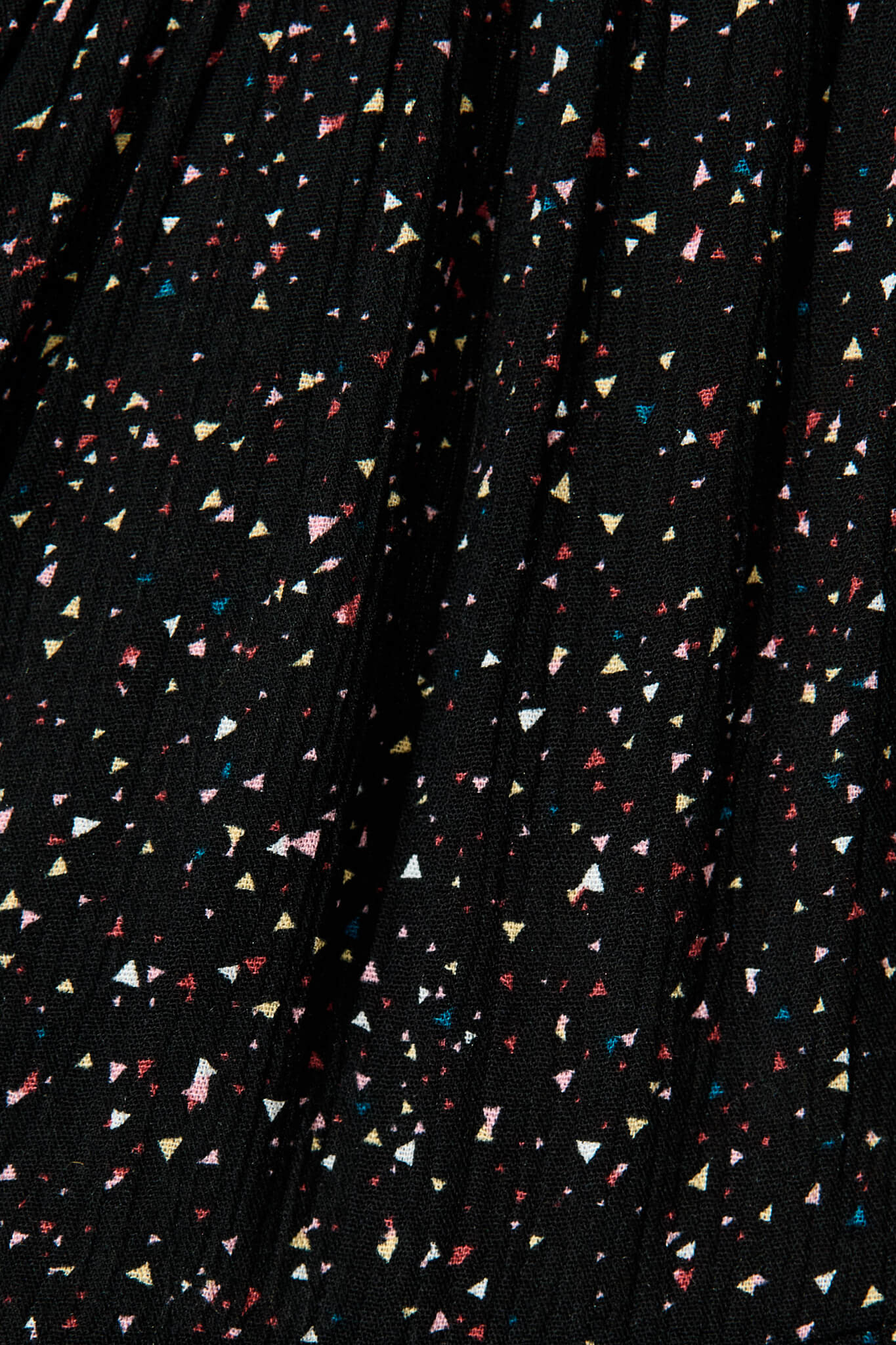 Glorietta Smock Dress In Black Multi Speckle