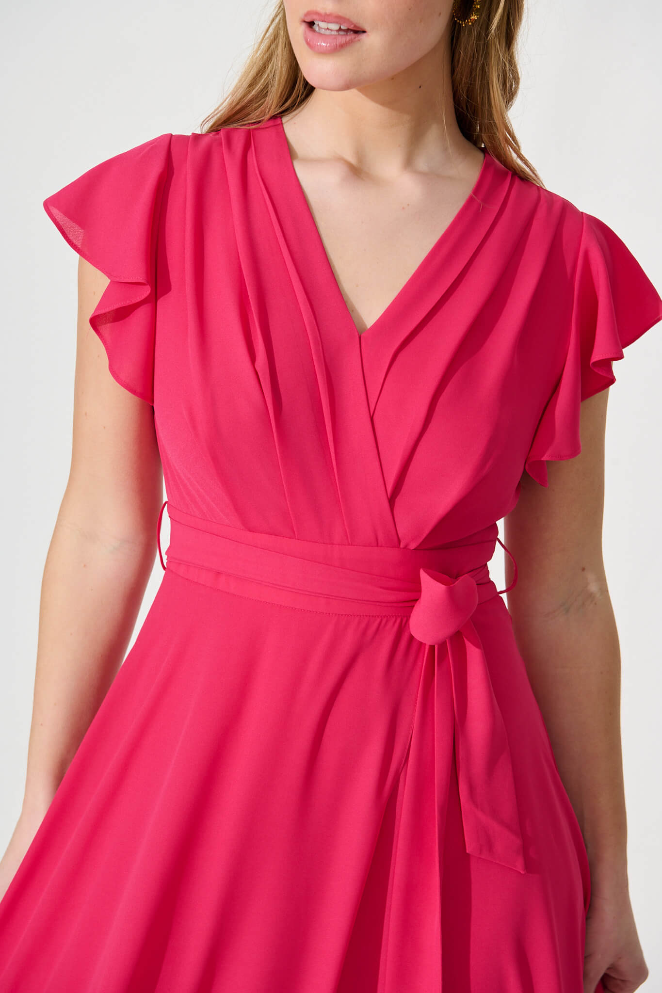 Wynter Maxi Dress in Fuchsia Chiffon