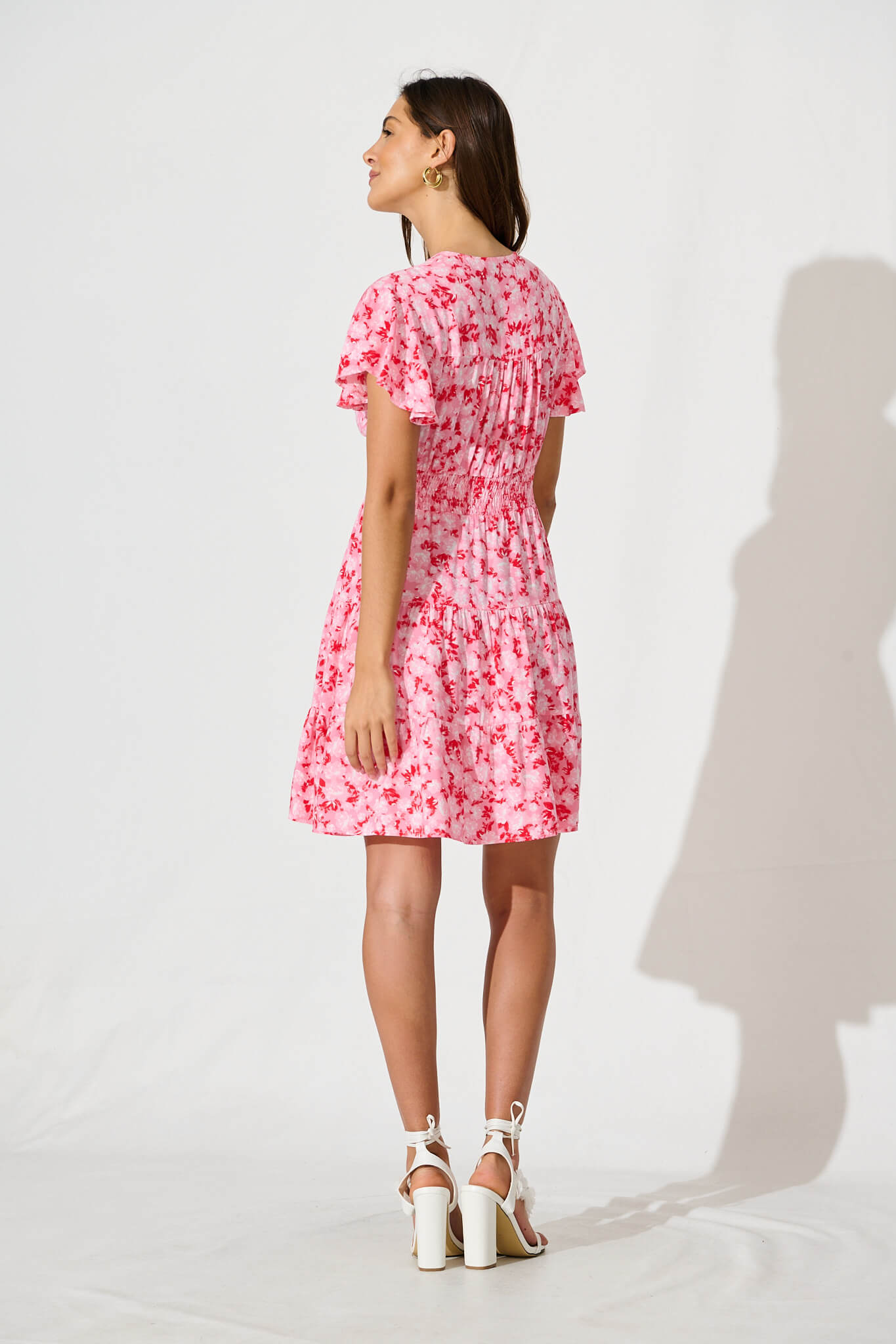 Lovina Dress In Pink Floral