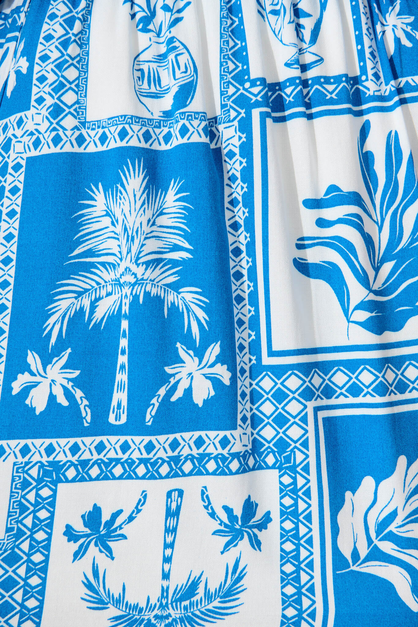 Starlight Shirt In Blue Tile Print