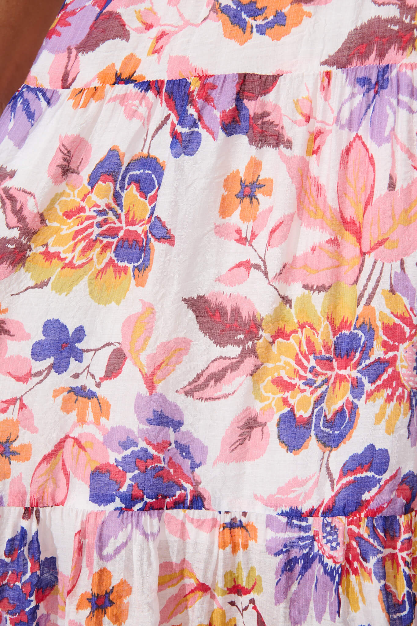 Dixie Midi Dress In White With Multi Floral