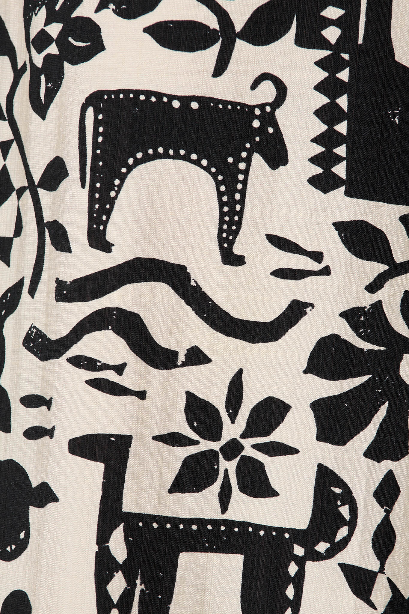 Kyrie Pant in Cream with Black Print