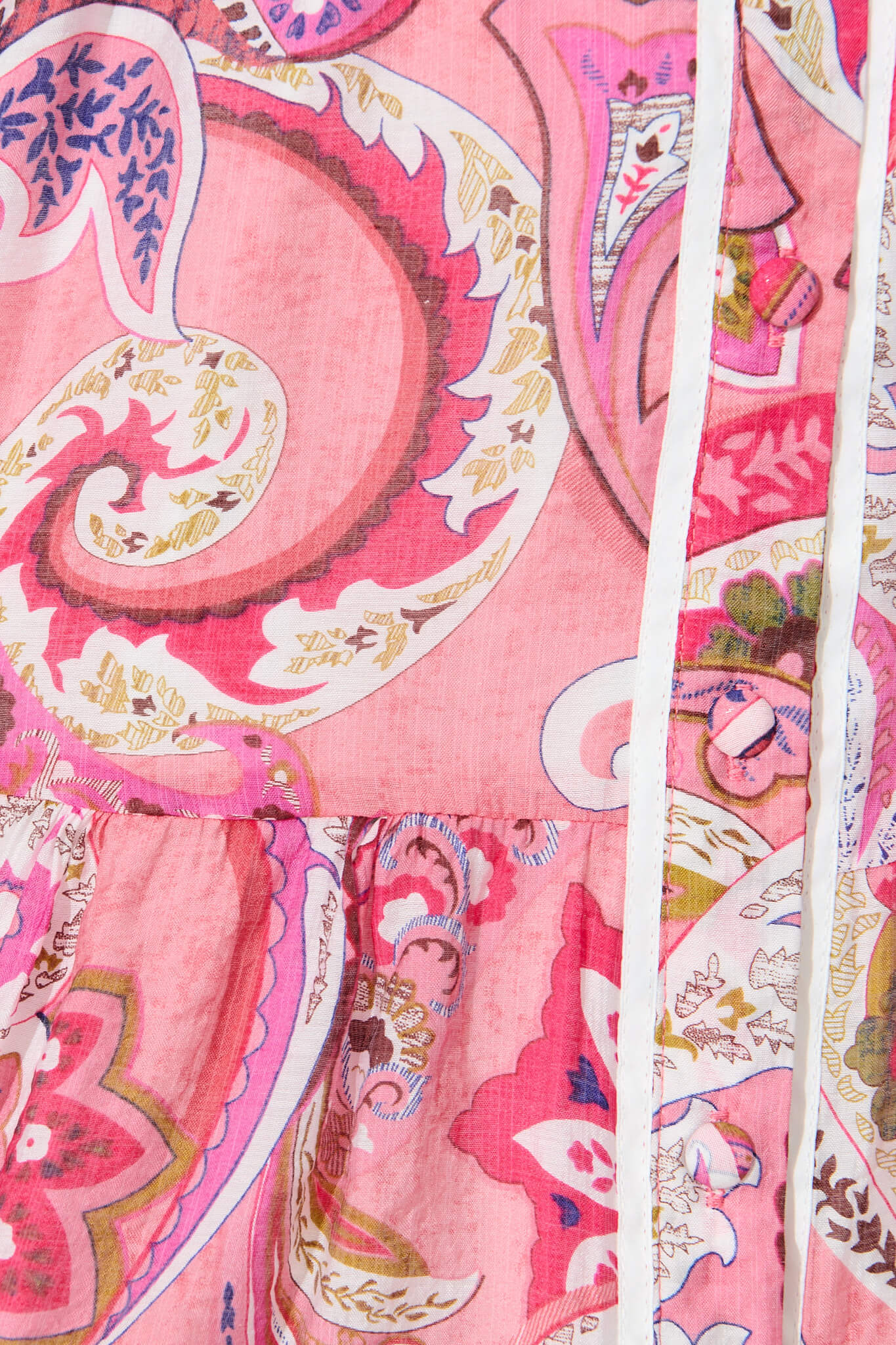 Raveena Shirt Dress In Pink Paisley