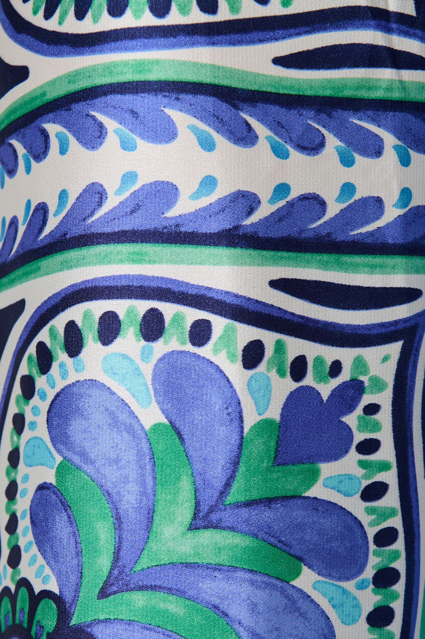 Montclair Pant In Blue And Green Tile Print