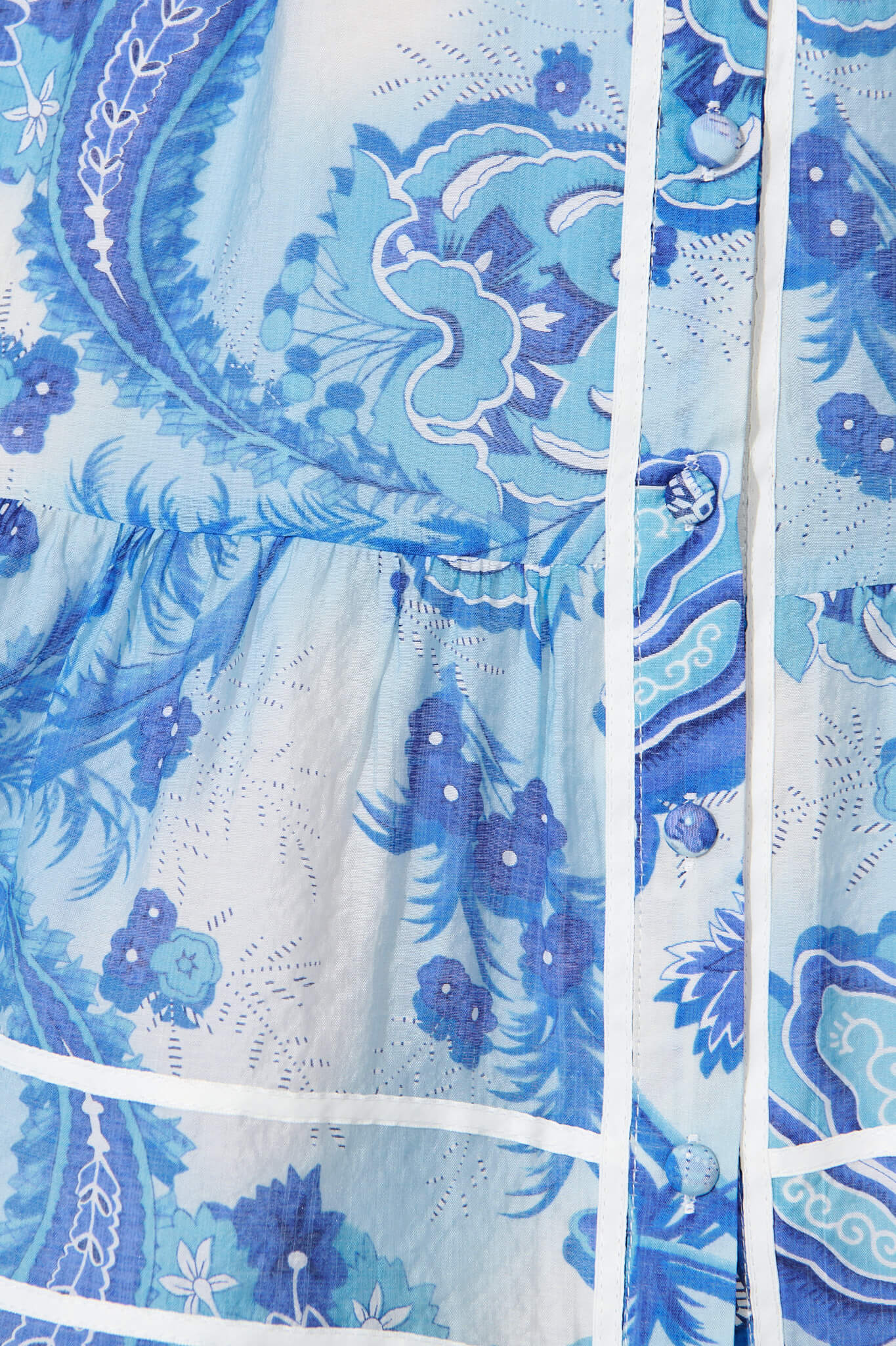 Raveena Shirt Dress In Blue Paisley