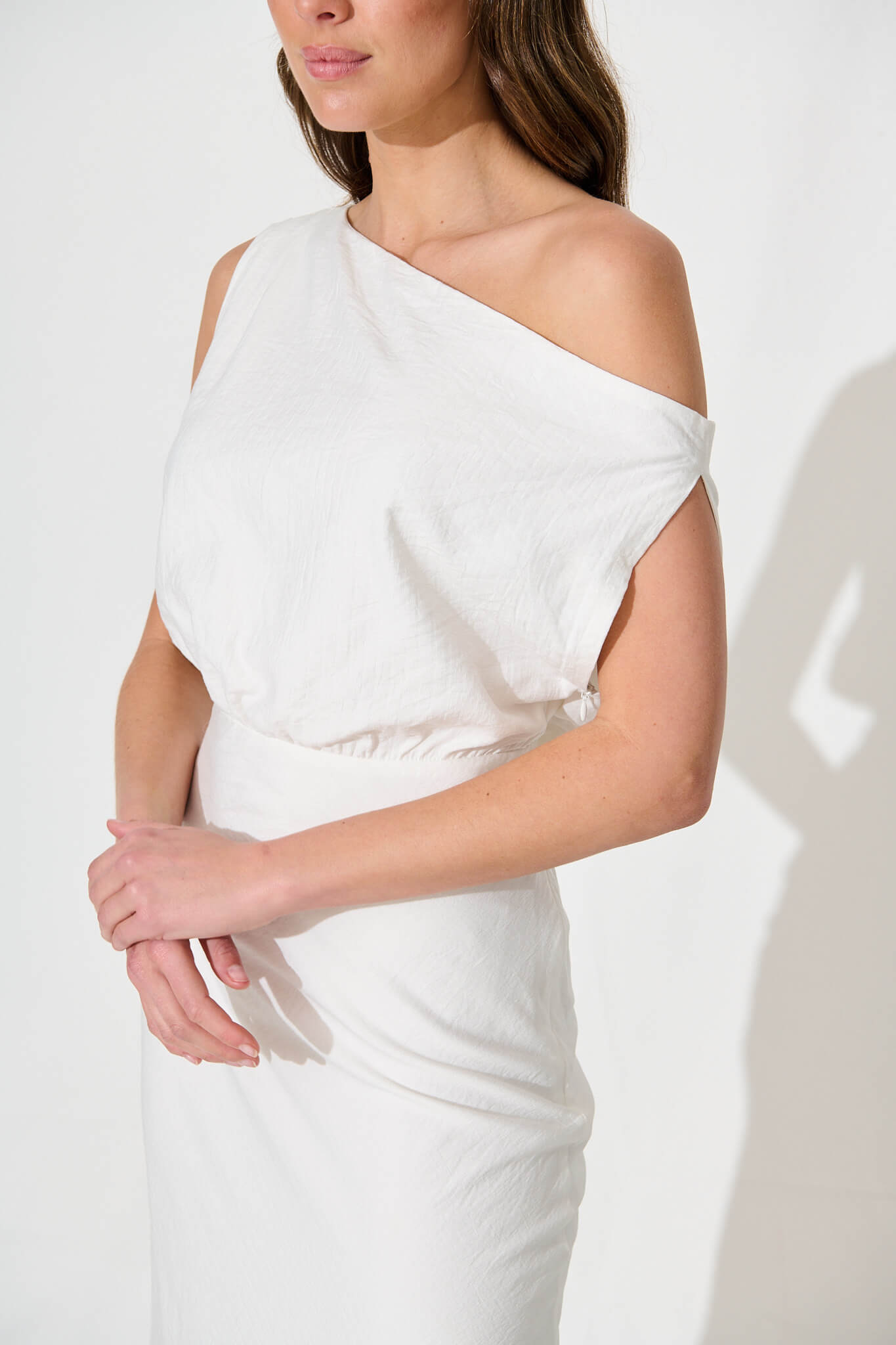 Georgiana Midi Dress in White