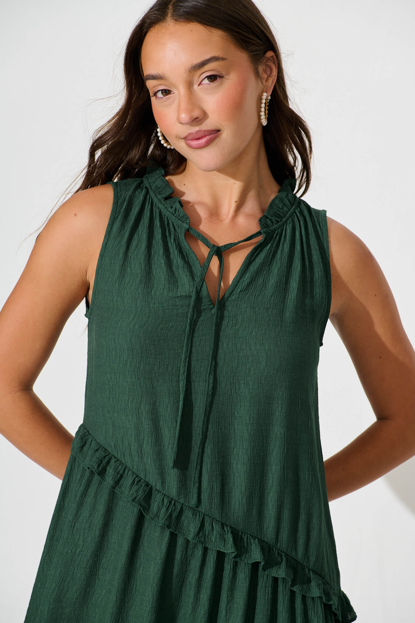 Yelena Midi Dress In Emerald