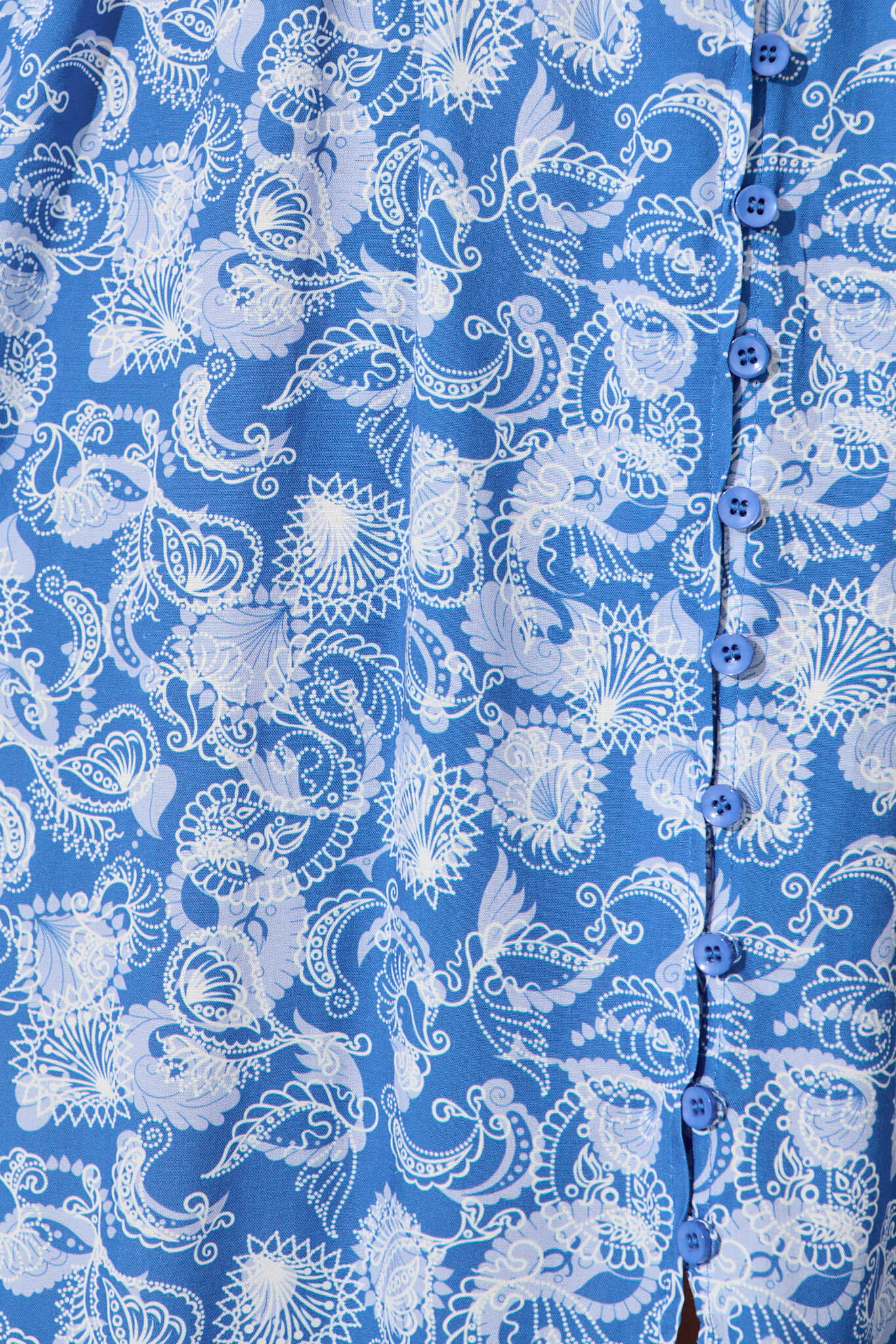 Ryland Midi Dress in Blue Paisley Print