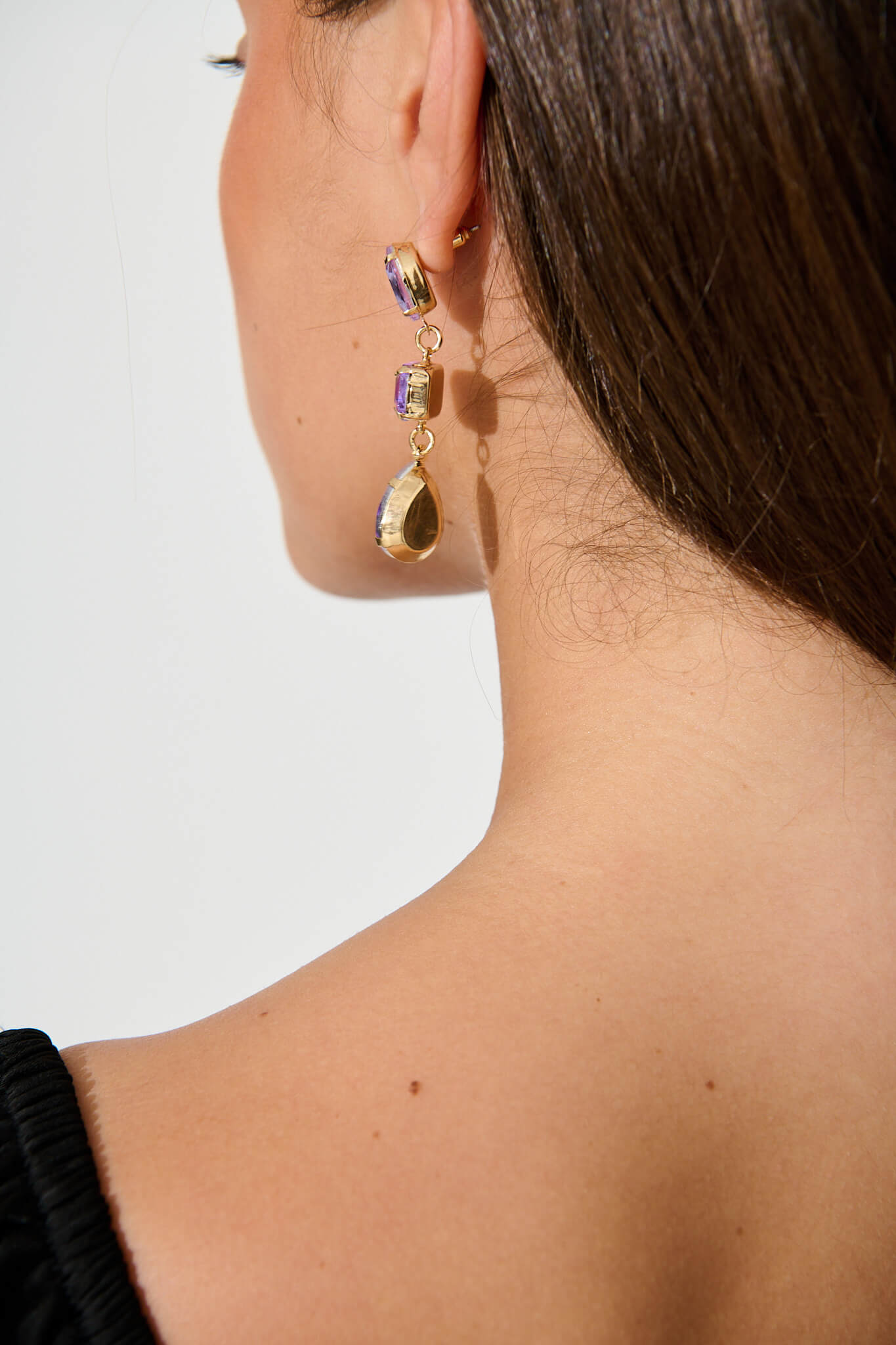 Belmonte Drop Earrings in Purple