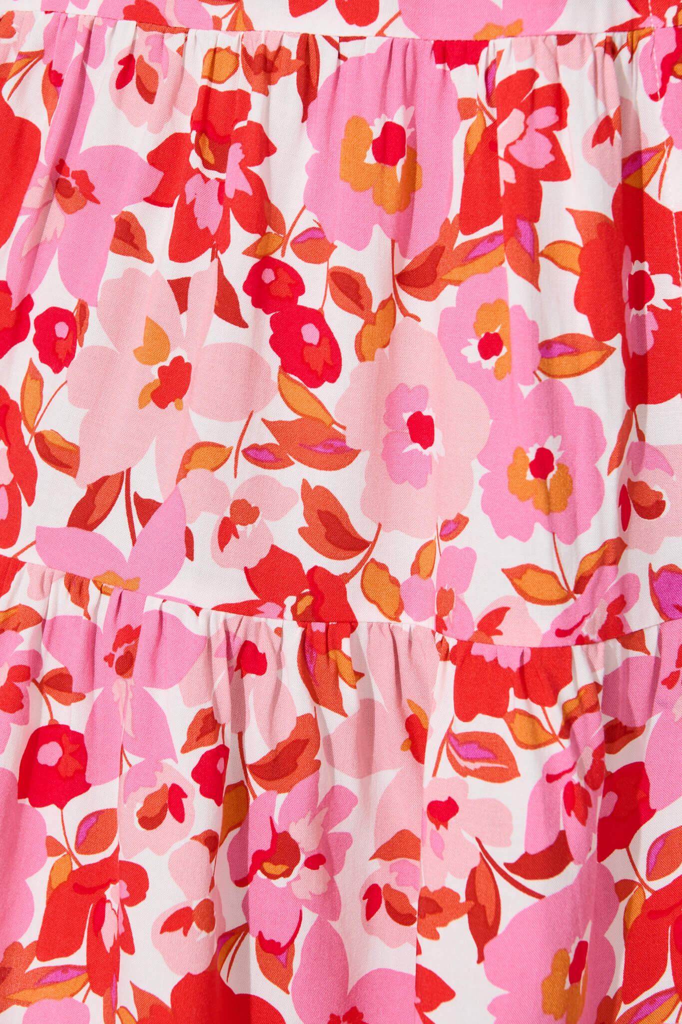 Lovina Dress in Pink Red Floral