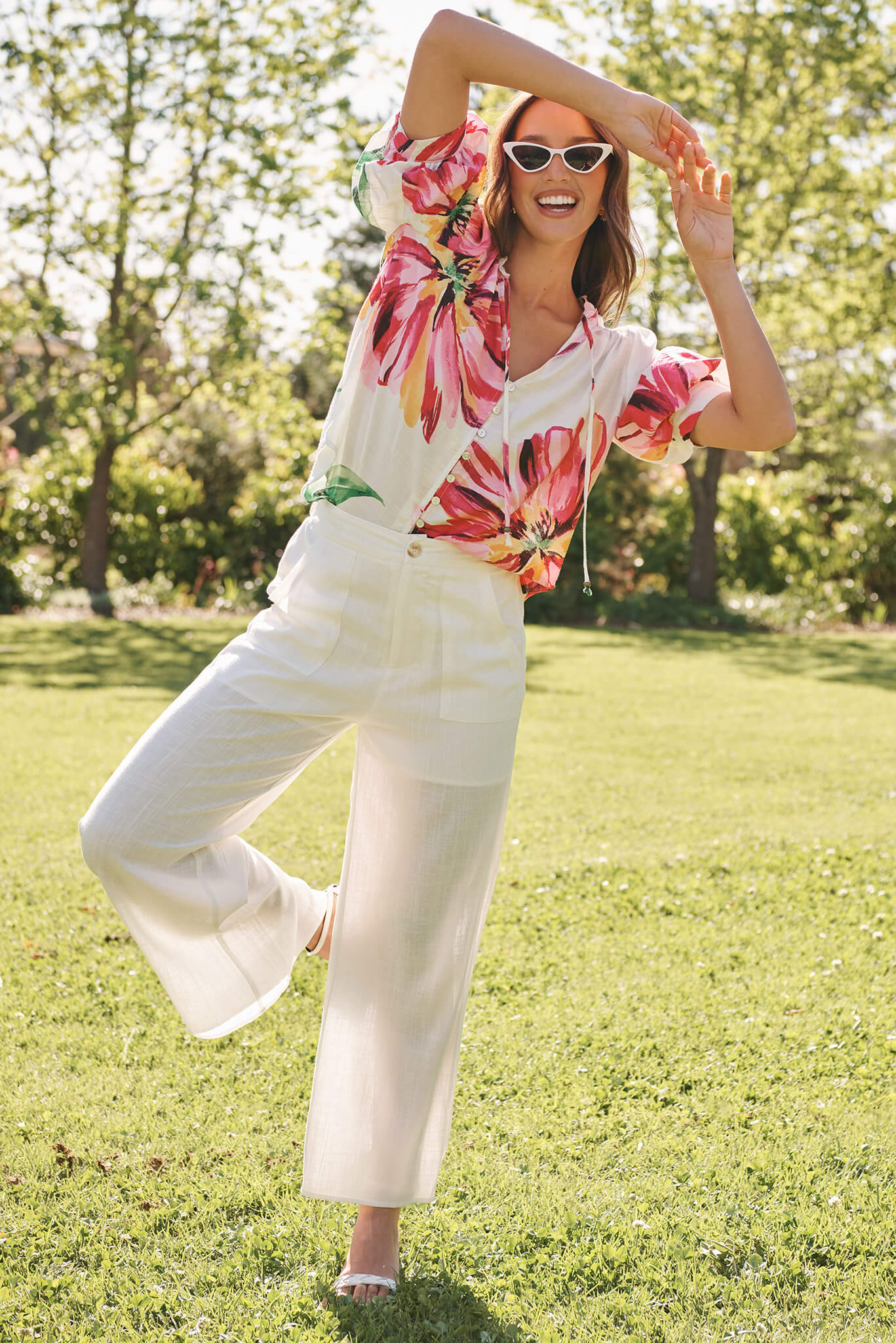 Missoula Pant In White Linen Blend