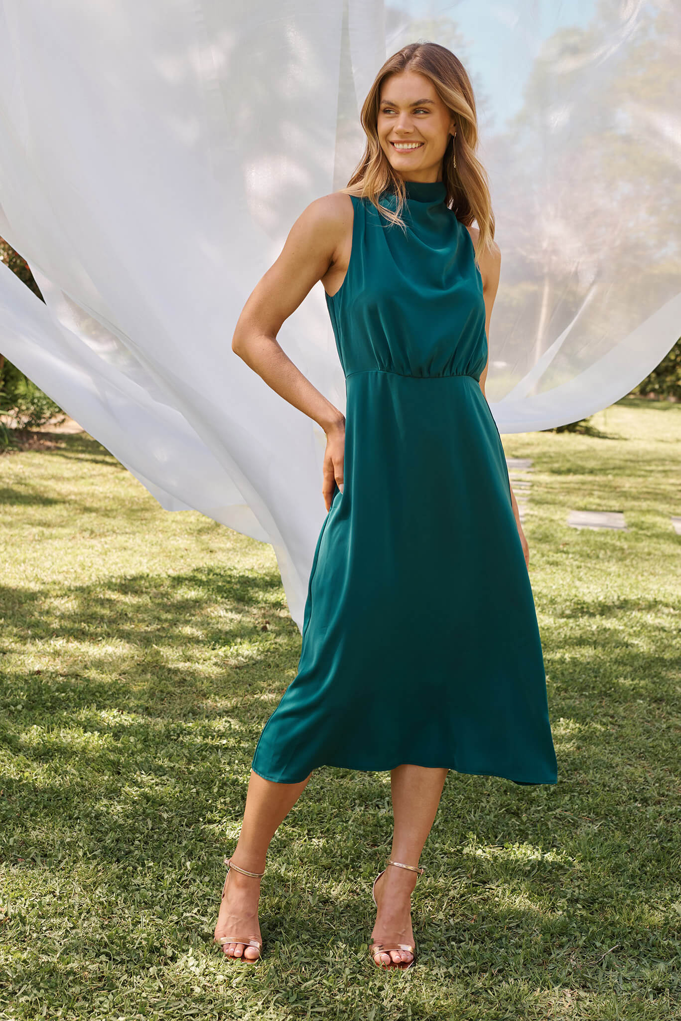 Evie Maxi Dress In Emerald