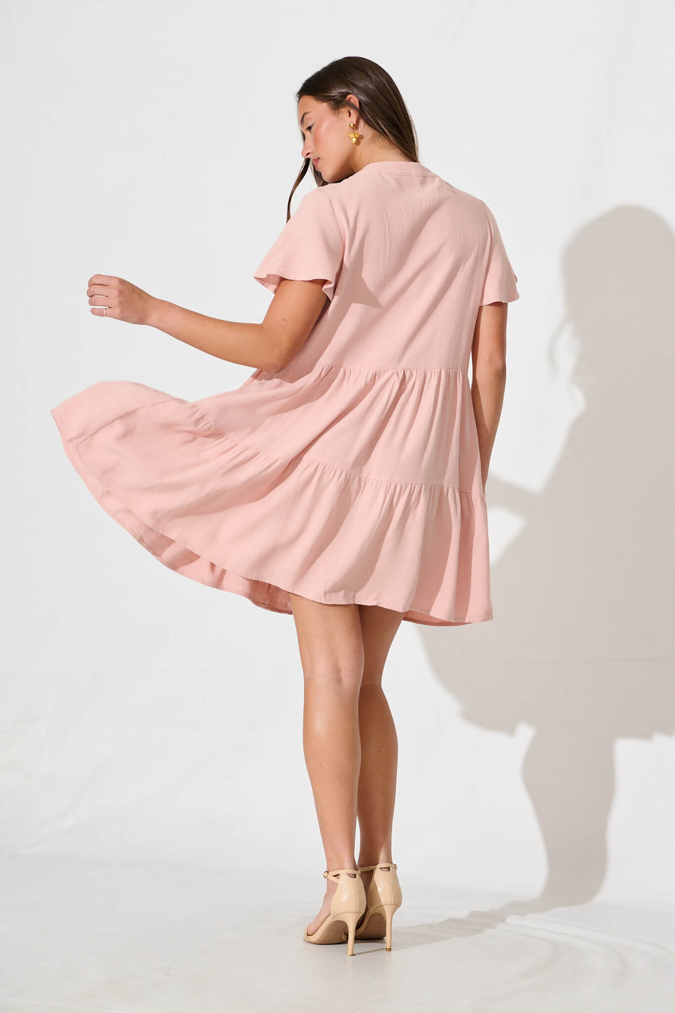Your Love Smock Dress in Blush Linen Blend