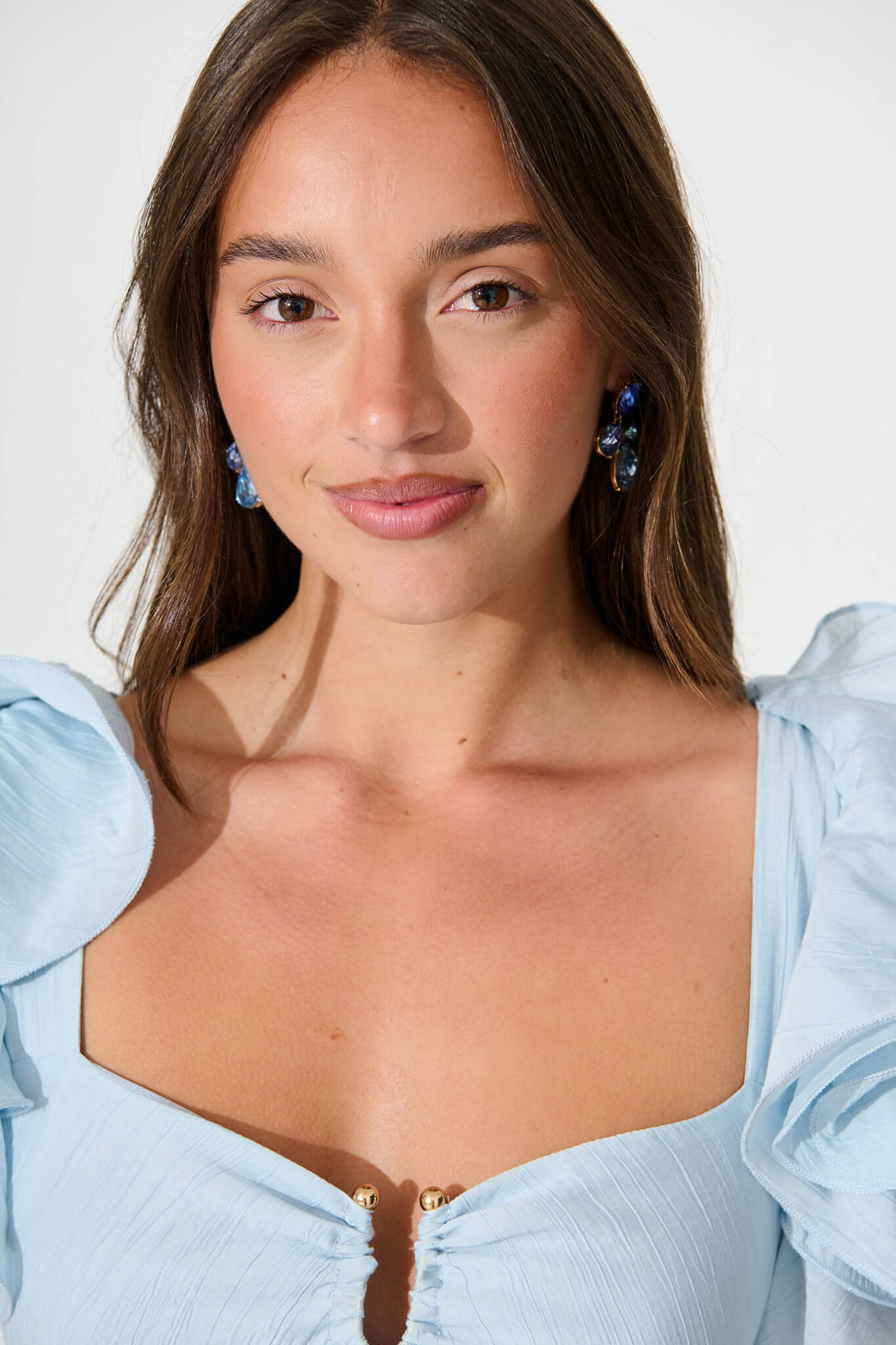 Astor Drop Earrings in Blue