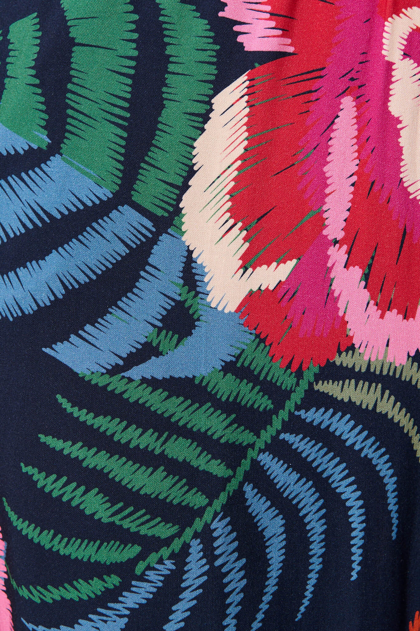 Calliope Jumpsuit In Navy With Red Floral Print