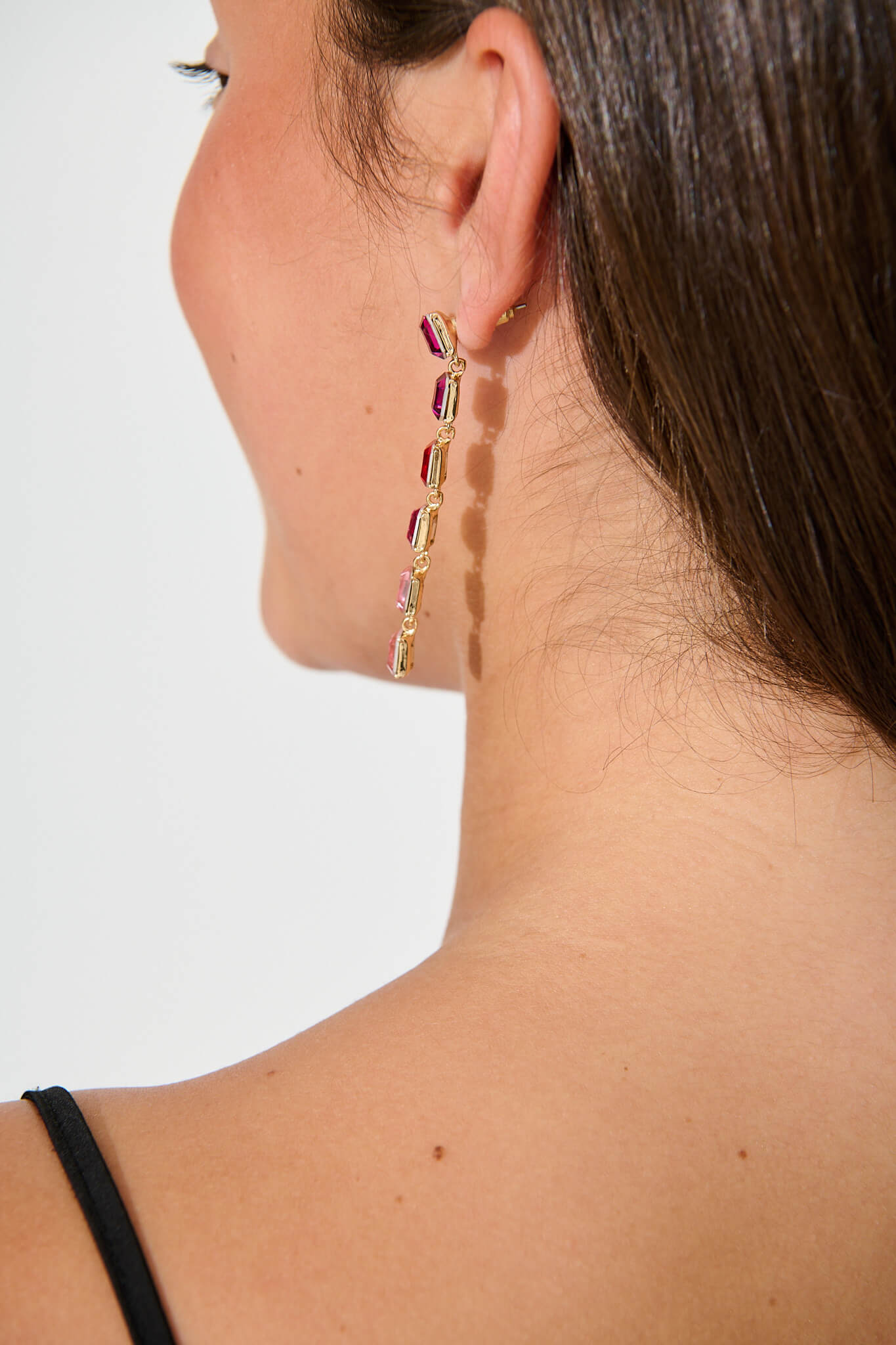 Emilianna Drop Earrings in Multi Pink