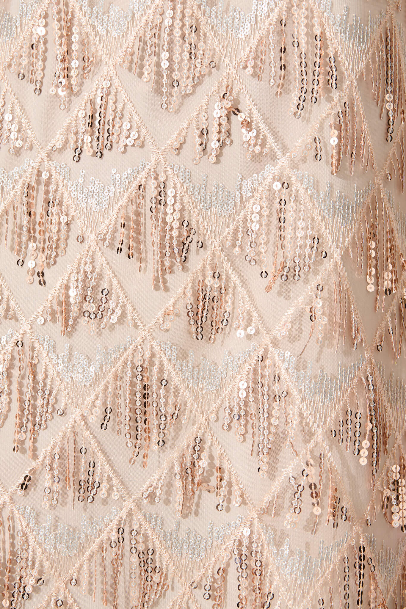 See Me Dress In Rose Gold Sequin