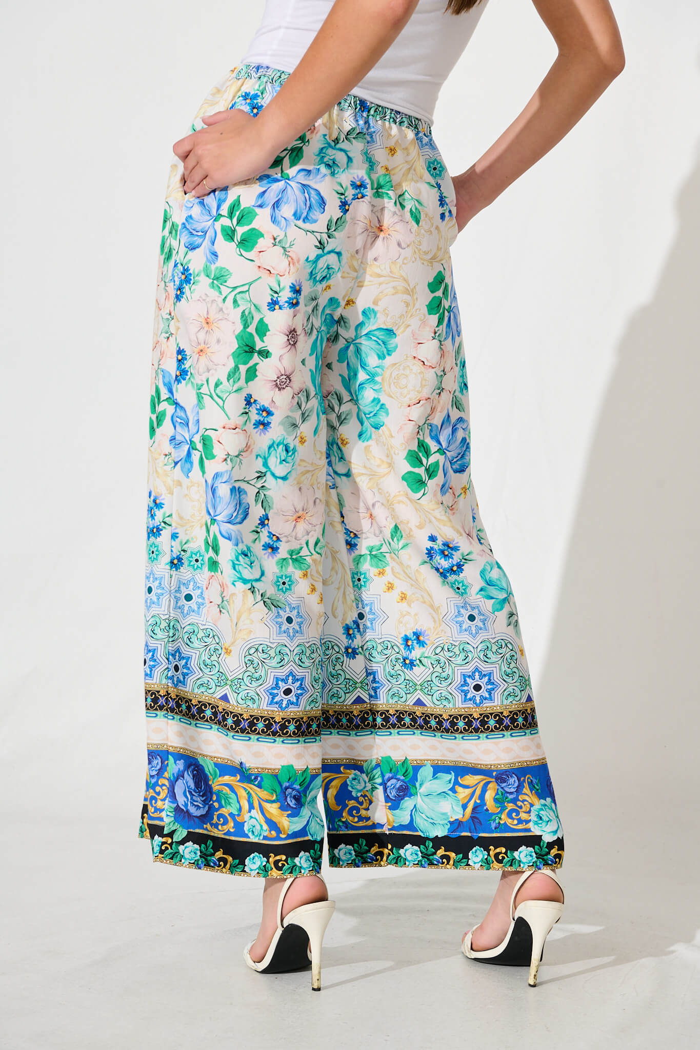 Romeo Pant in Blue Multi Print