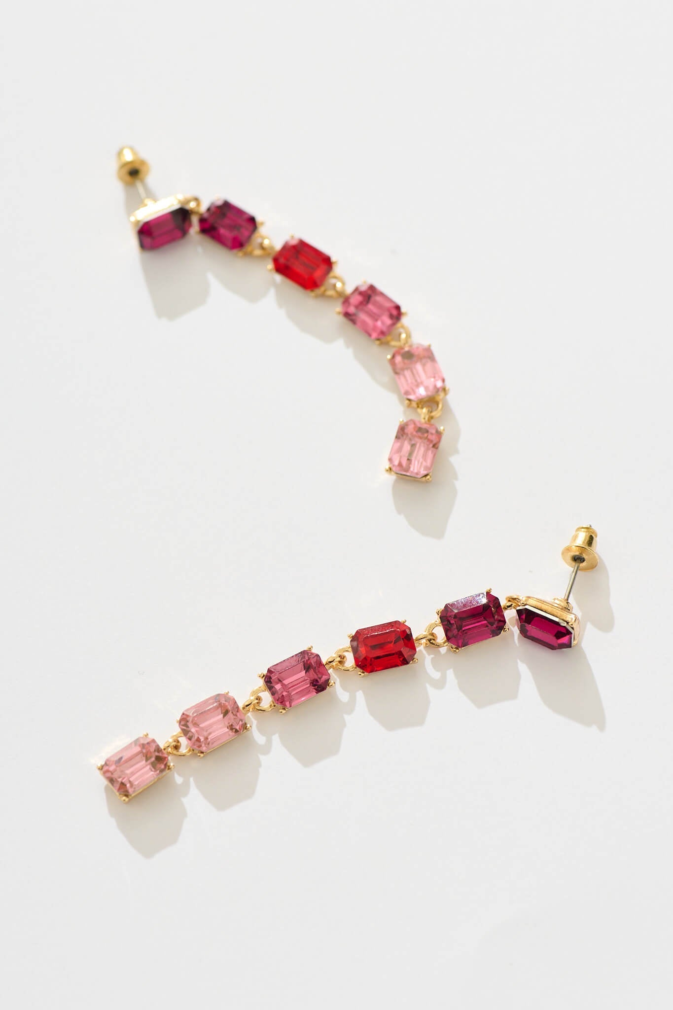 Emilianna Drop Earrings in Multi Pink