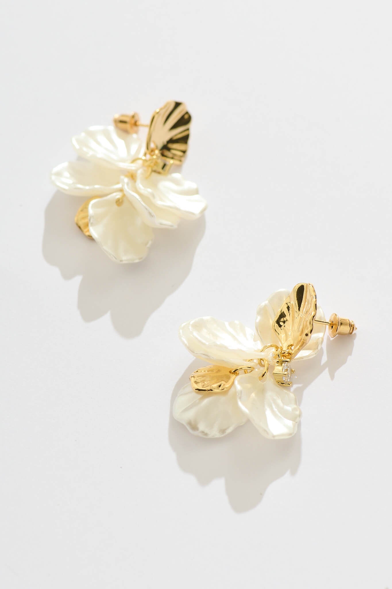 Galina Drop Earrings in Gold with Pearl