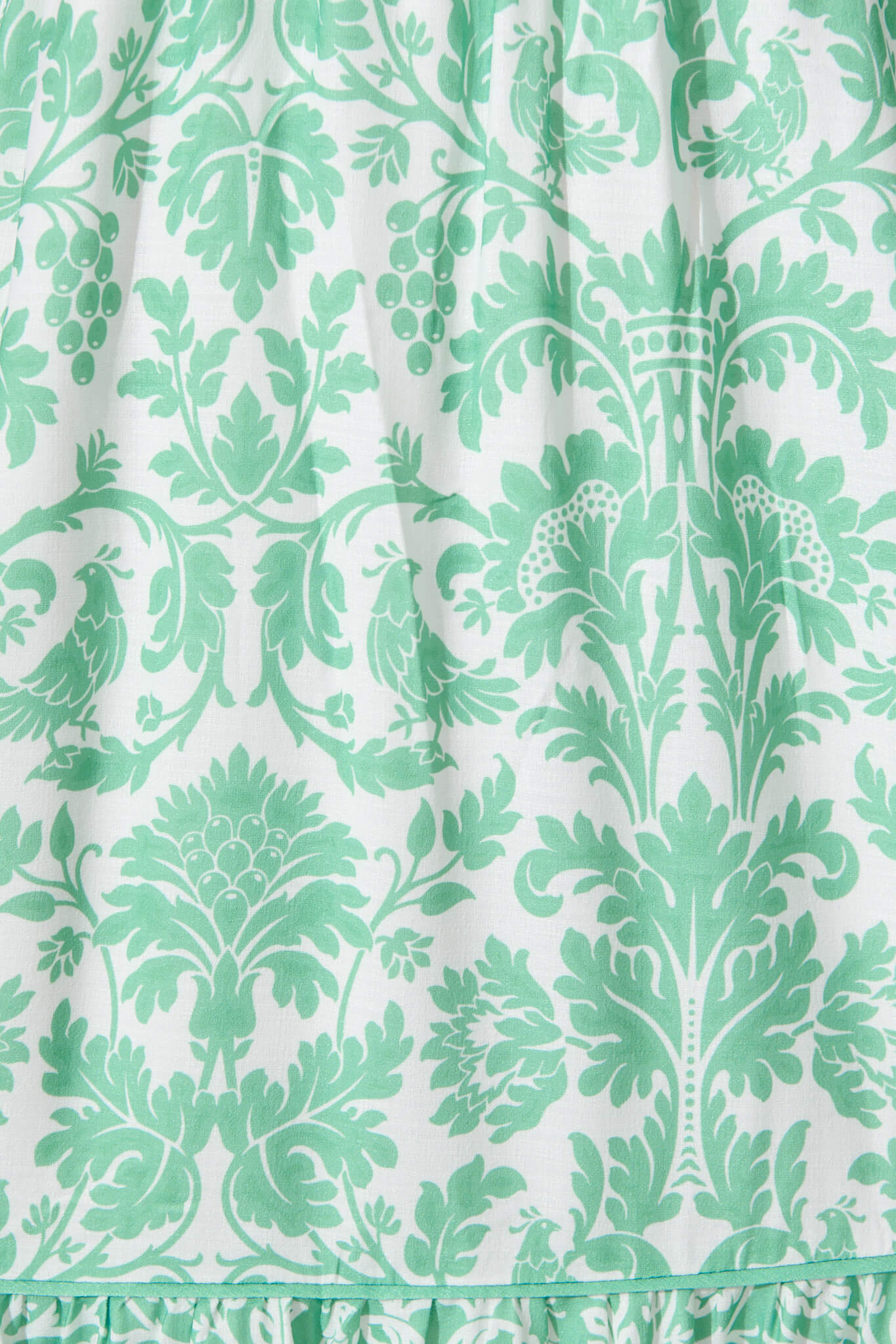 Pavarti Midi Sundress in Mint Green Floral Linen Blend