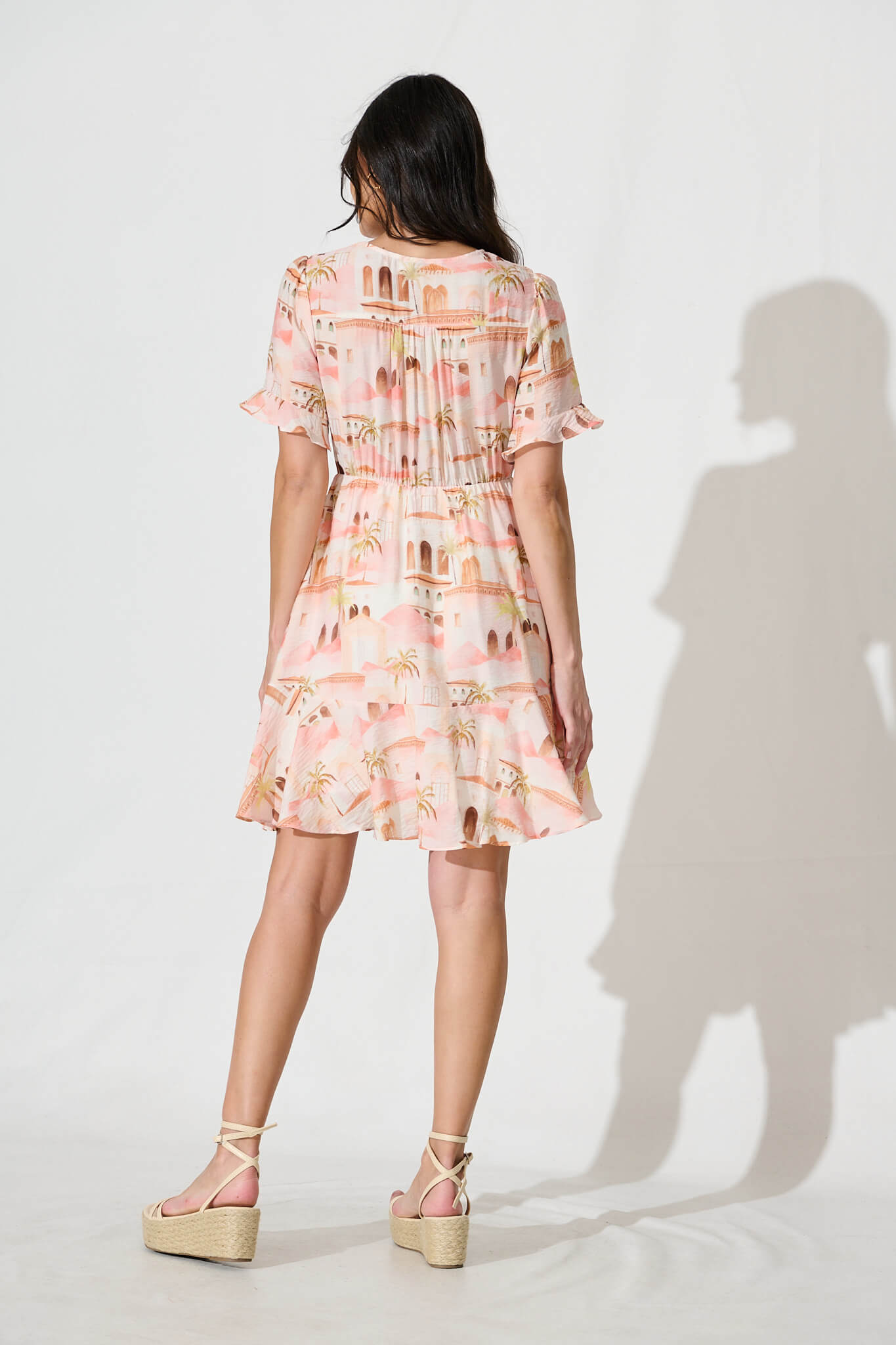 Bonsoir Dress in Blush Multi Print