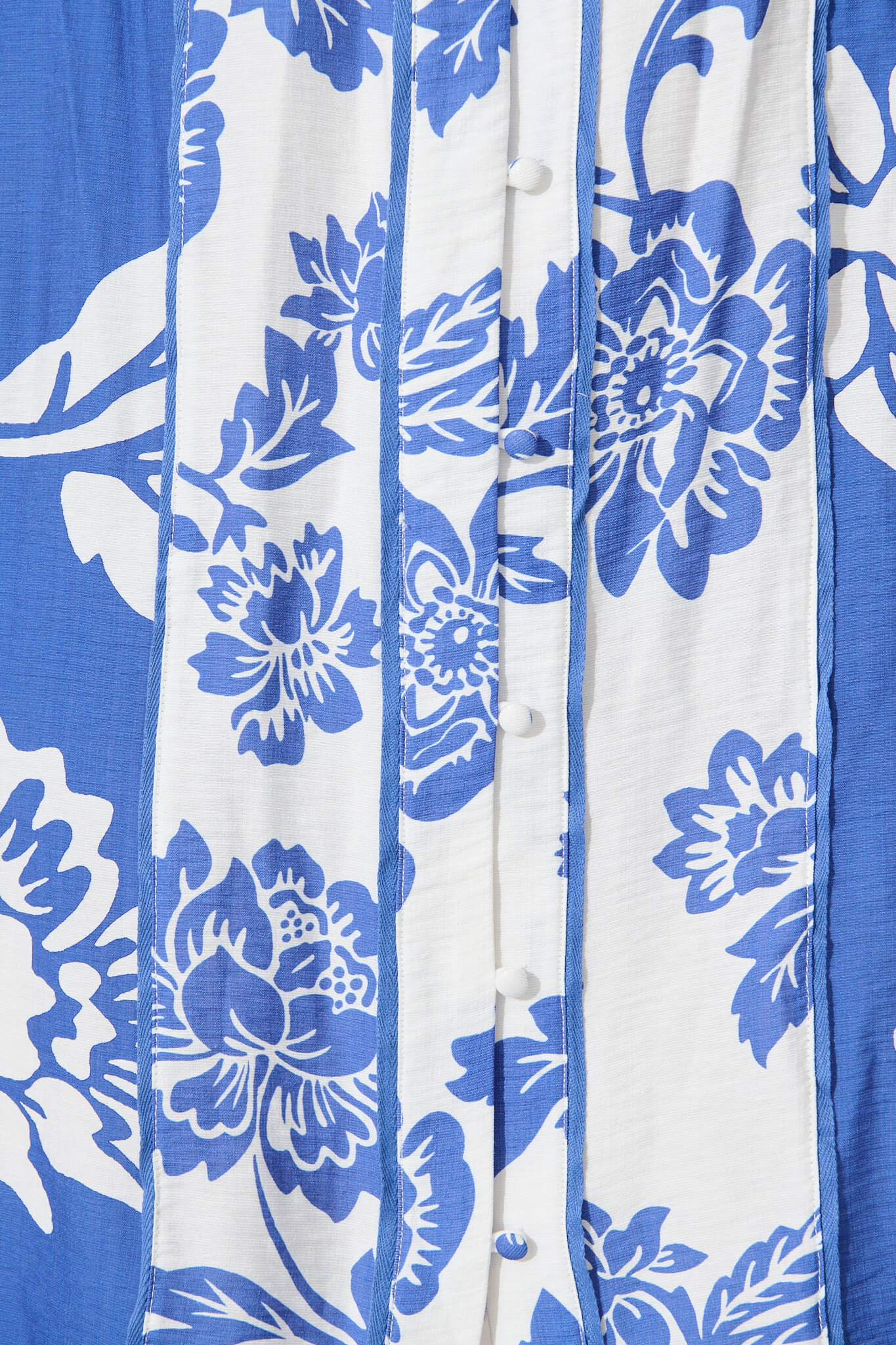 Spirit Shirt Dress In Blue With White Floral Print