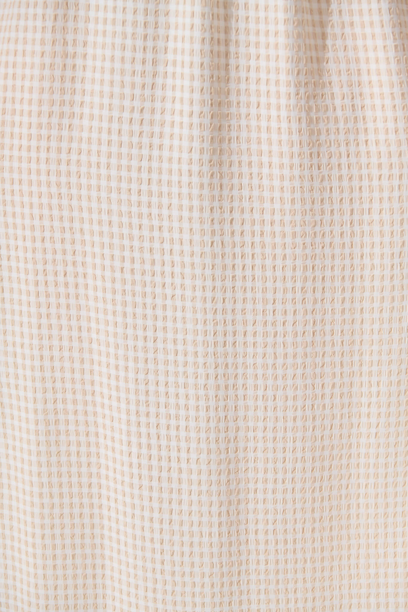 Ionia Maxi Dress in Beige and White Gingham