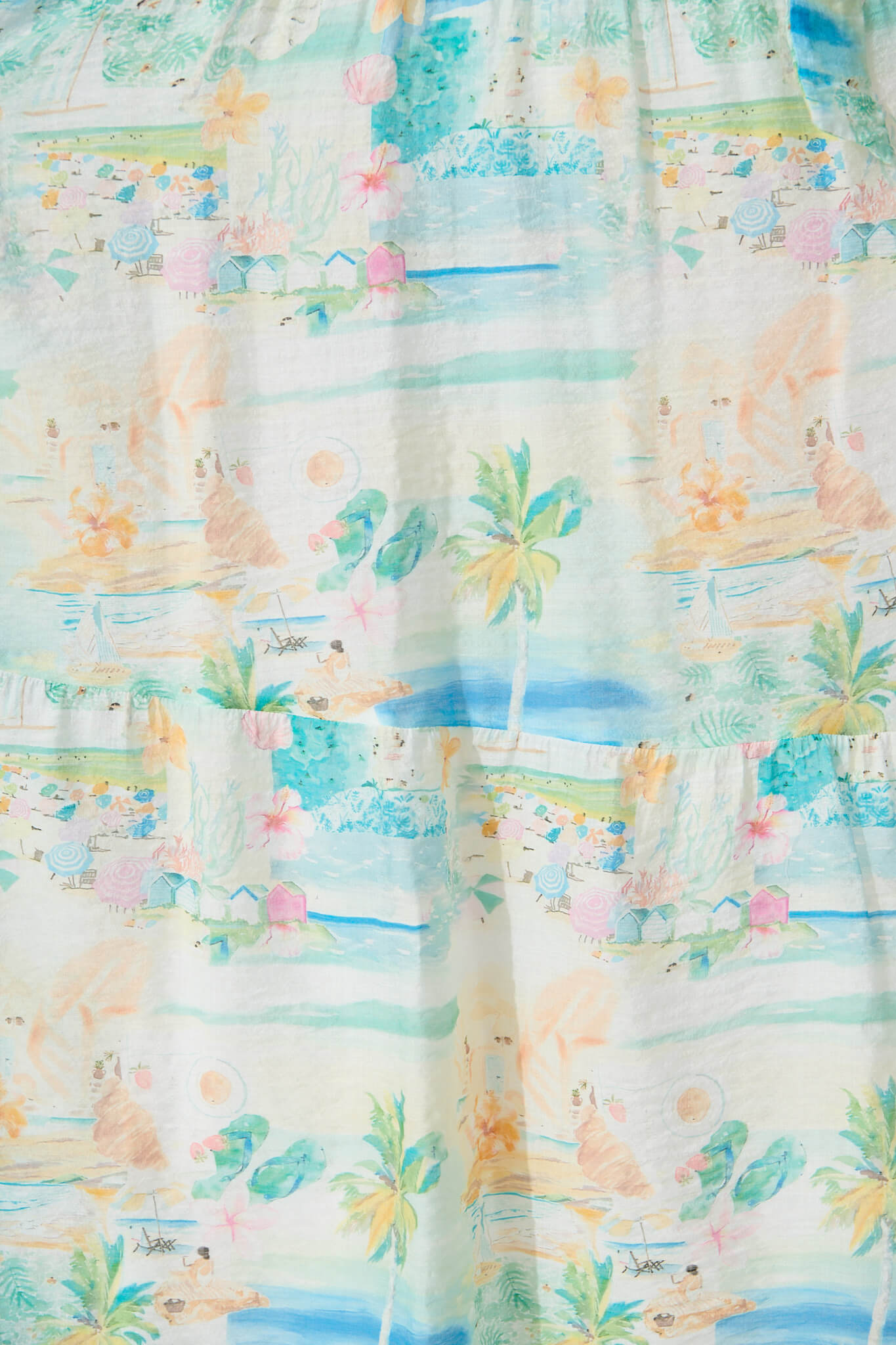 Solara Maxi Dress in Multi Pastel Tropical Print