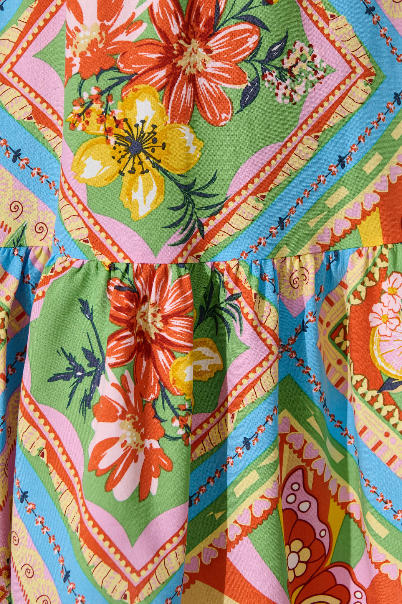 Rosendale Dress in Multi Tile Print