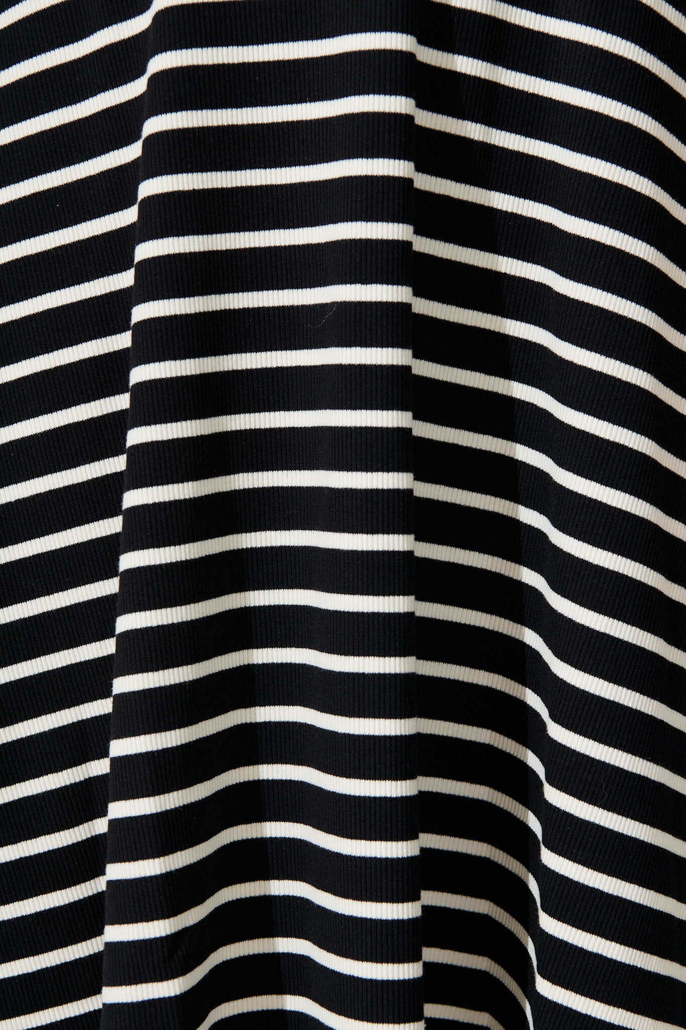 Natuna Midi Dress in Black and White Stripe
