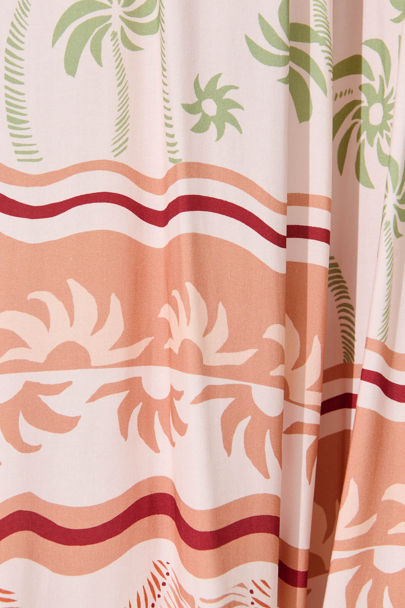 Mariah Pant In Beige Multi Print