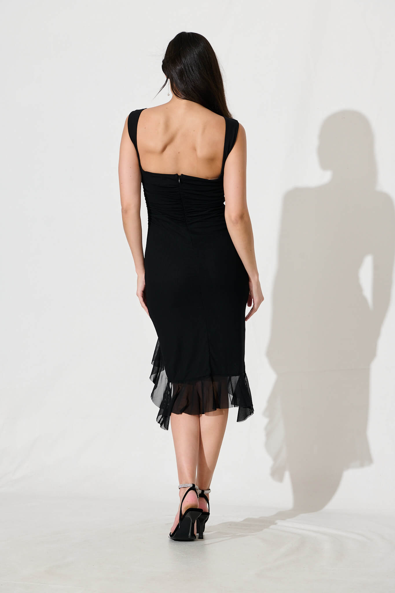 Aldiana Midi Dress in Black