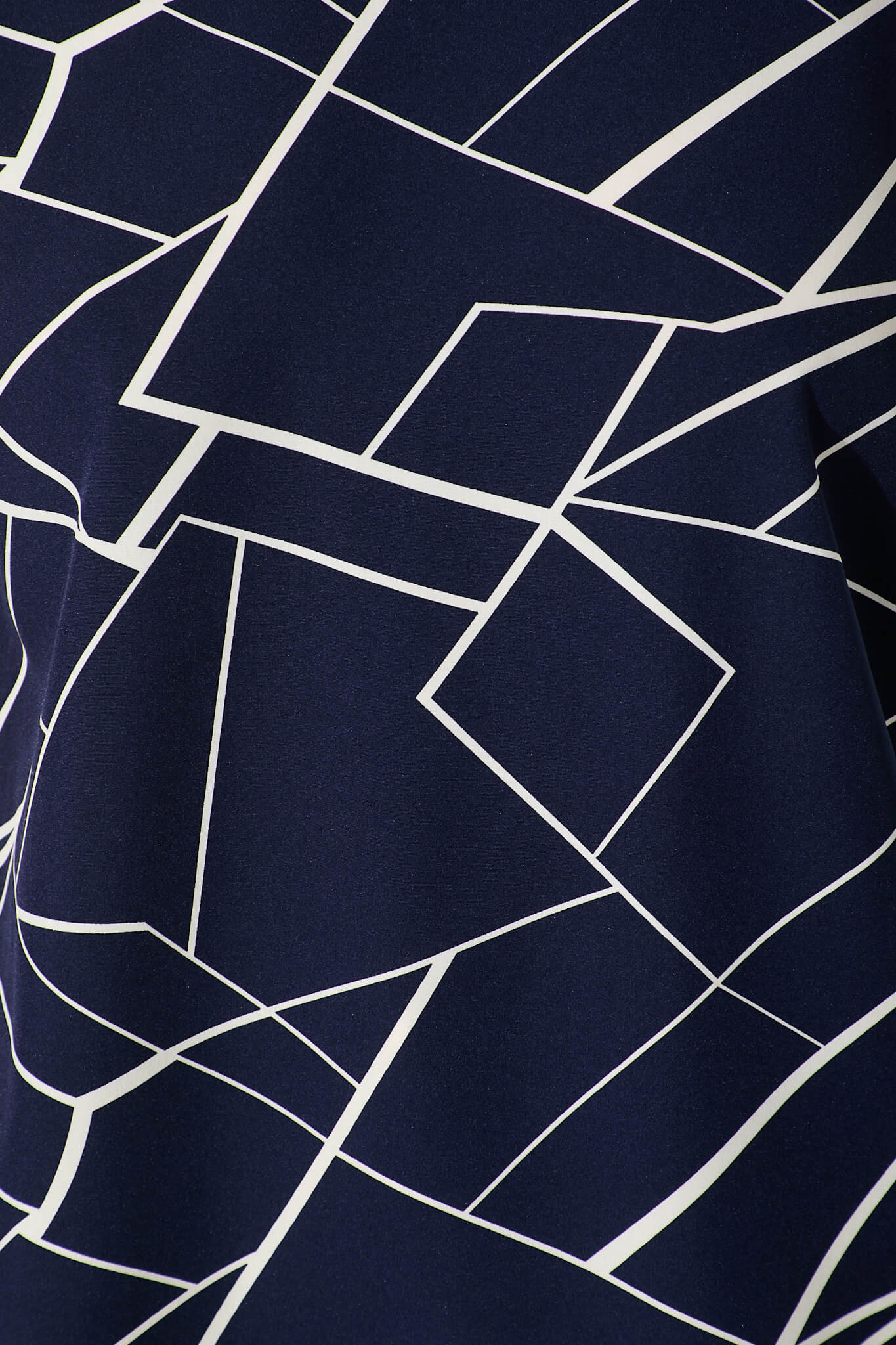 Rejina Top in Navy with White Print