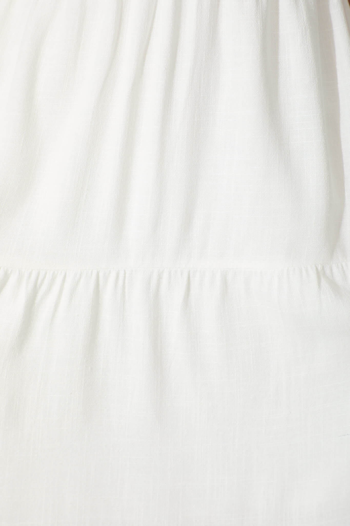 Utopia Midi Sundress in White Linen Blend