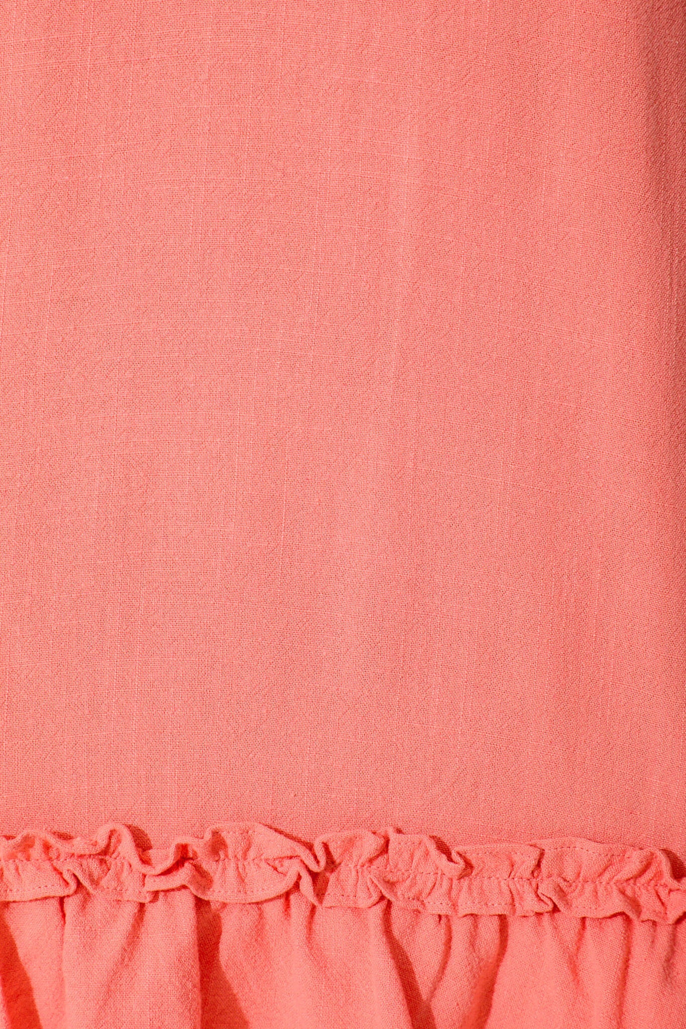 Aubrielle Dress In Coral Linen Blend