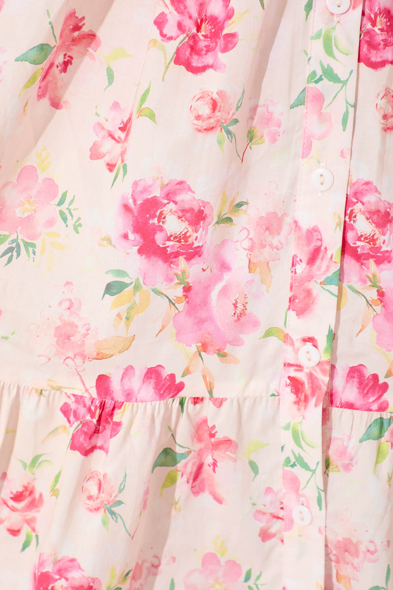 Felicia Shirt Dress In Pink Floral Cotton