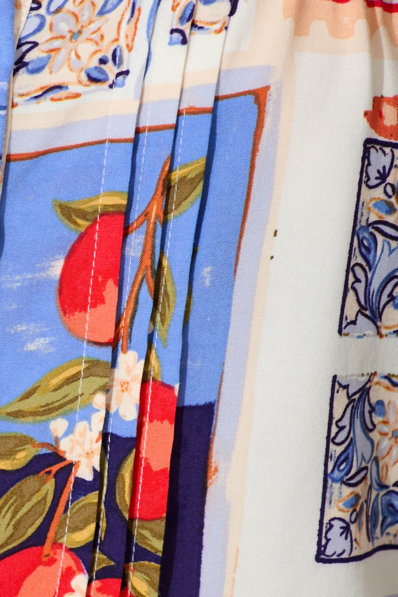 Liliana Cami Top In White Multi Postcard Print