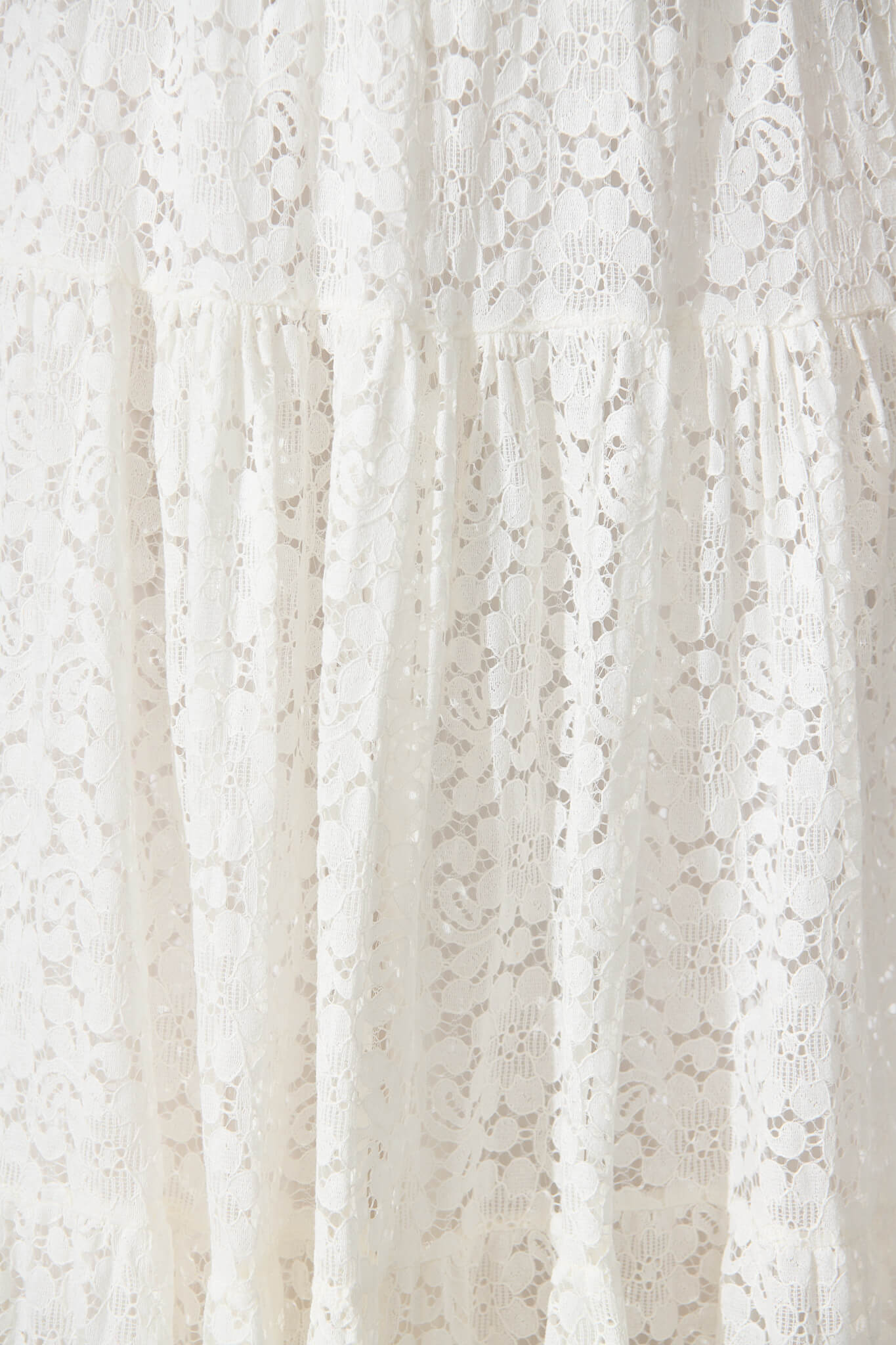 Augustus Midi Skirt in Cream Lace