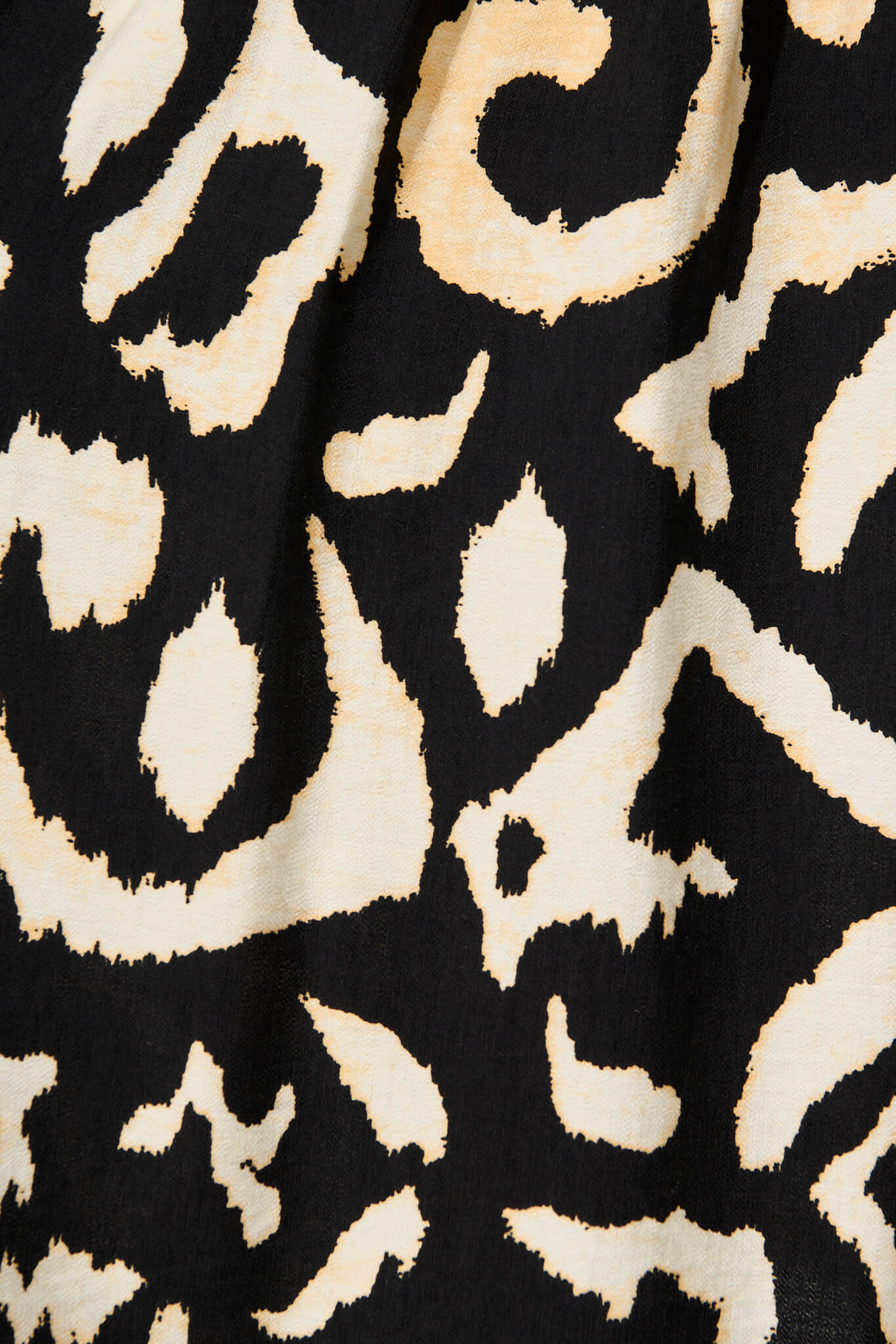 Bailey Midi Skirt In Black With Cream Abstract