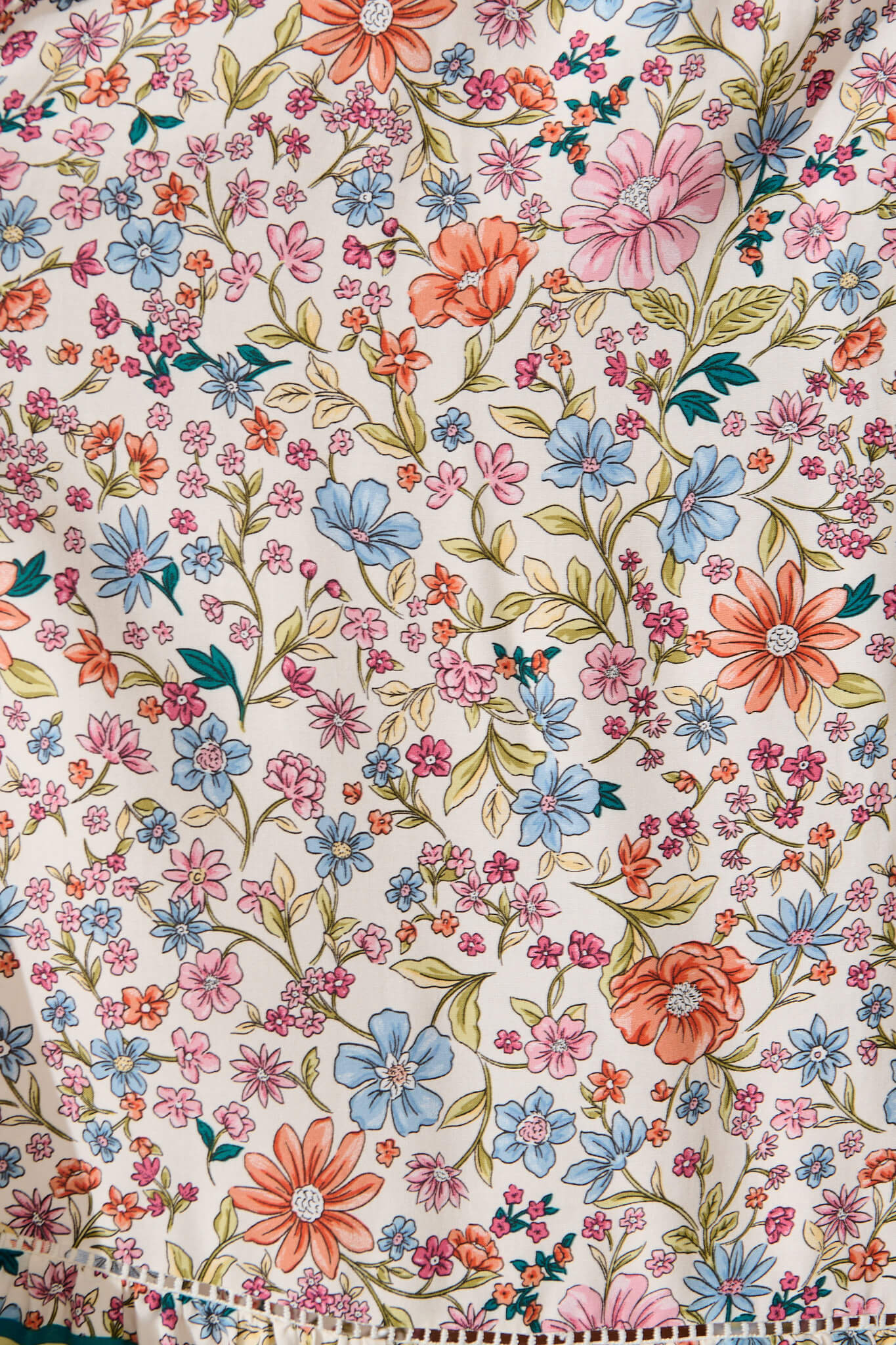 Malibu Maxi Skirt in White with Multi Floral Border Print