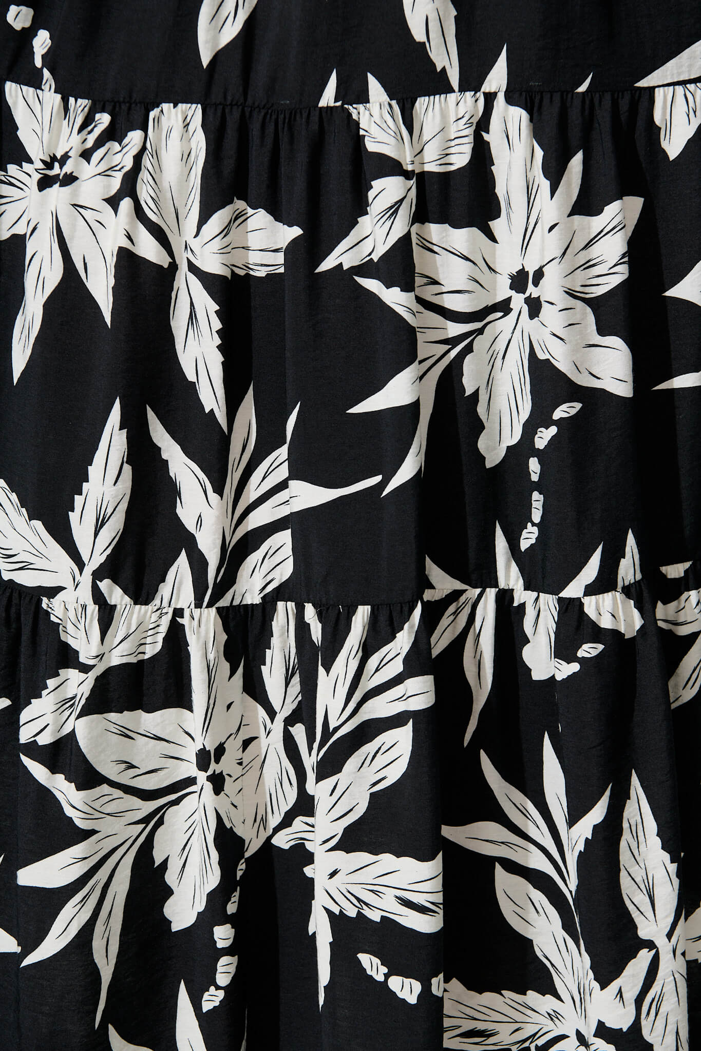 Sherwick Midi Sundress in Black with White Flower