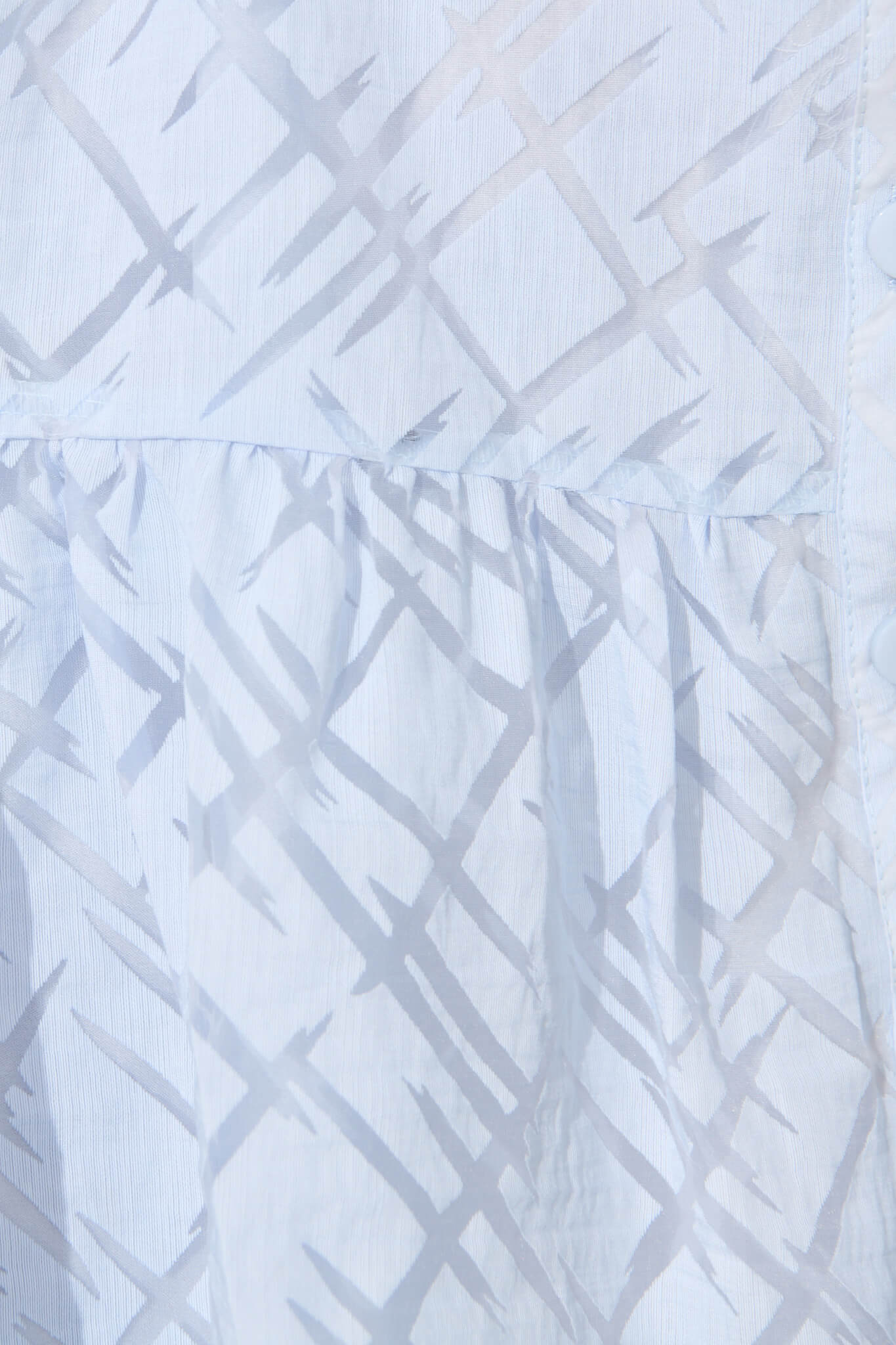 Quinette Shirt Dress in Pale Blue Organza