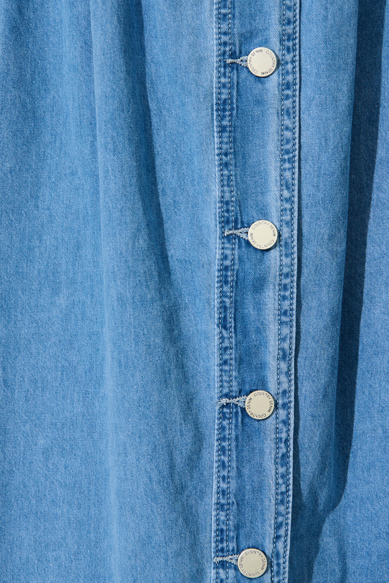 In Love Midi Shirt Dress in Mid Blue Denim