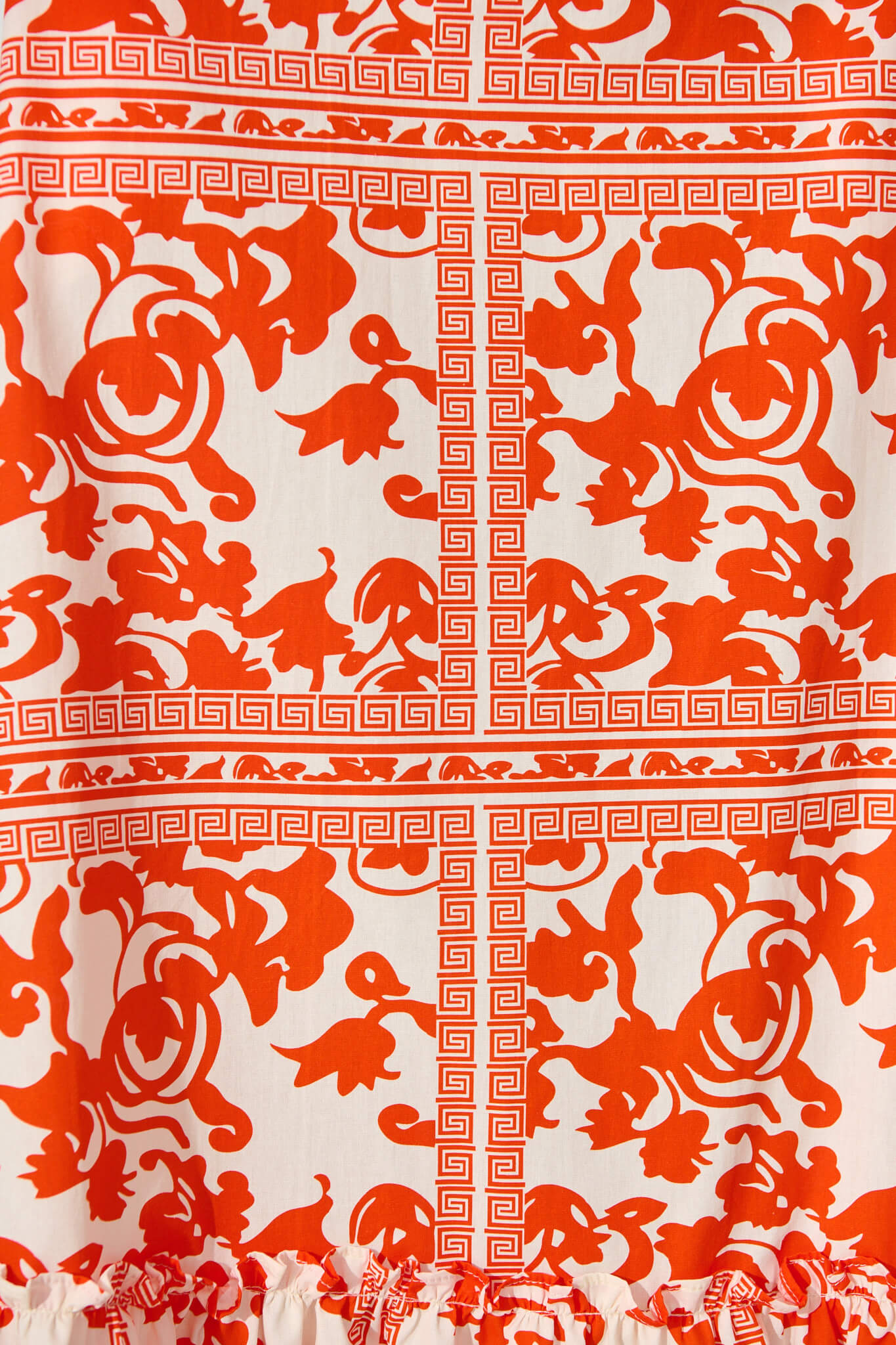 Lula Maxi Dress In Red Print Cotton