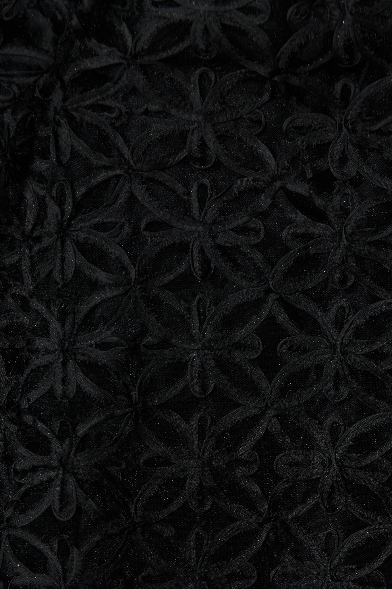 Osment Midi Dress In Black Floral Embroidered Tulle