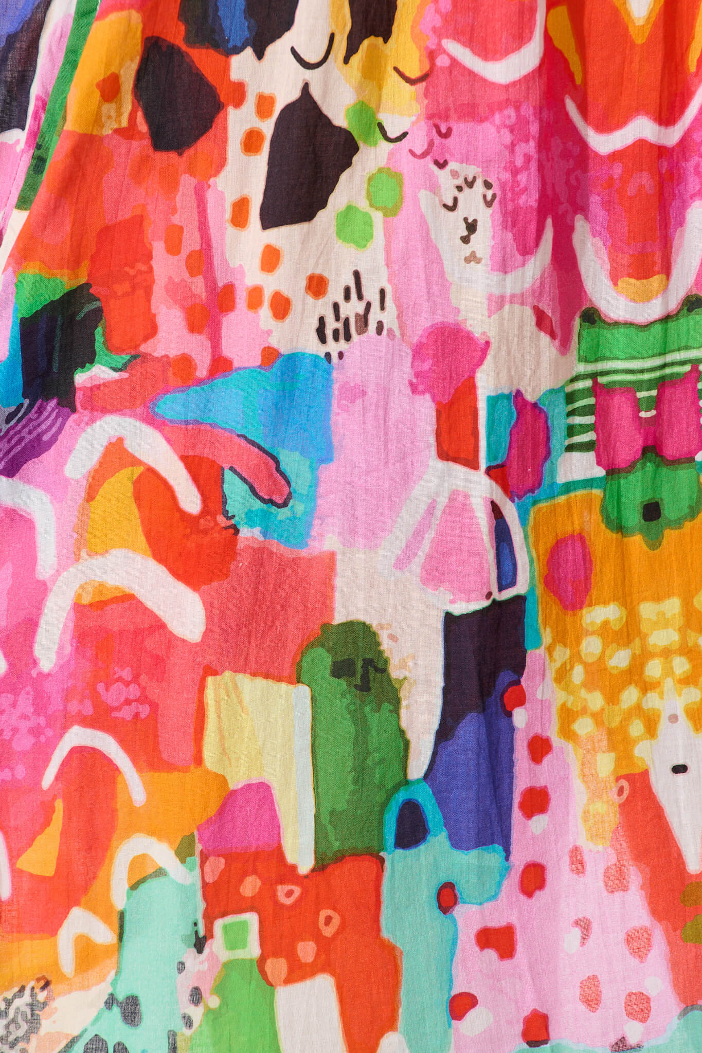 Elowye Smock Dress in Bright Multi Cotton